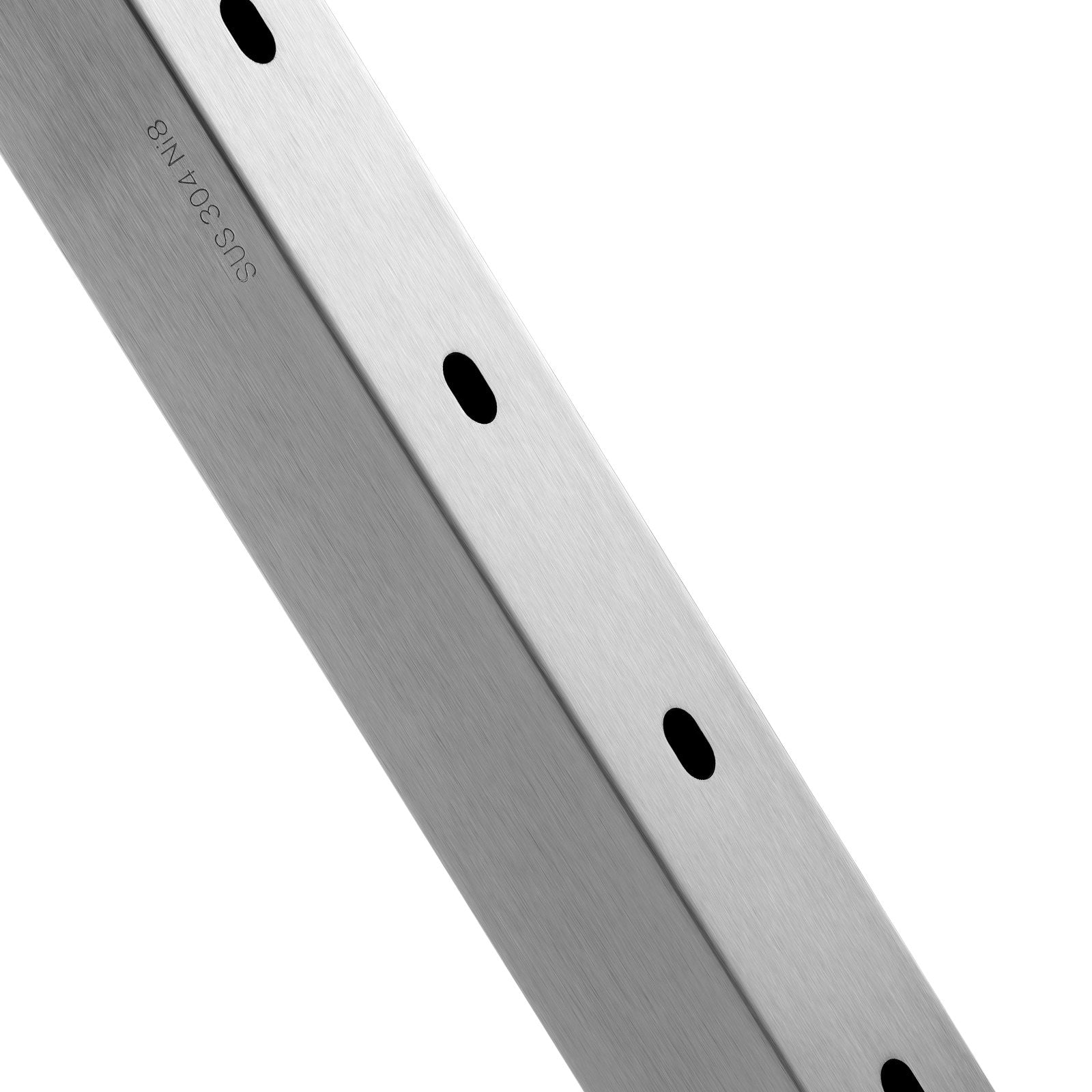 VEVOR Cable Railing Post, 42" x 2" x 2" Steel 30° Angled Hole Stair Railing Post, 12 Pre-Drilled Holes, SUS304 Stainless Steel Cable Rail Post with Horizontal and Curved Bracket, 1-Pack, Silver