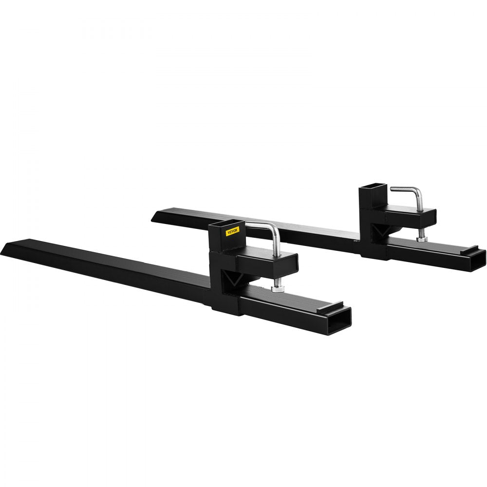 VEVOR 2000 Lbs Max Pallet Forks 33.5", 46.9" Total Length Clamp On Tractor Bucket Forks, Heavy Duty Front Loader Forks, Fork Attachment for Skid Steer,Loader Bucket
