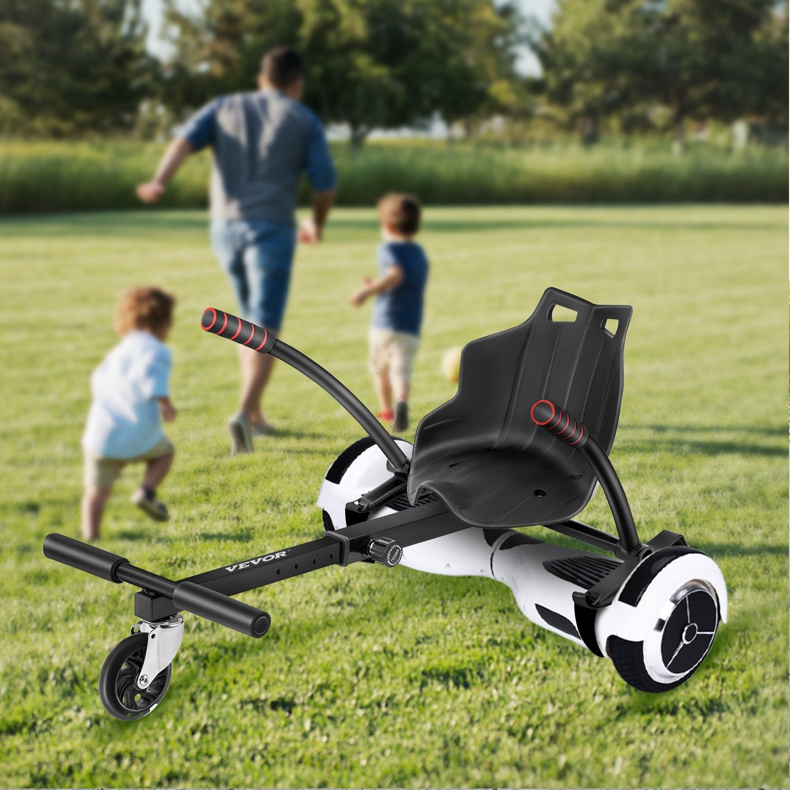 VEVOR Hover Kart Cool Mini Hover Board Cart Two Wheel Self Balancing Scooter 6.5" 8" 10" Adjustable Anti-Overturn Wheel Fits for Kids or Adults