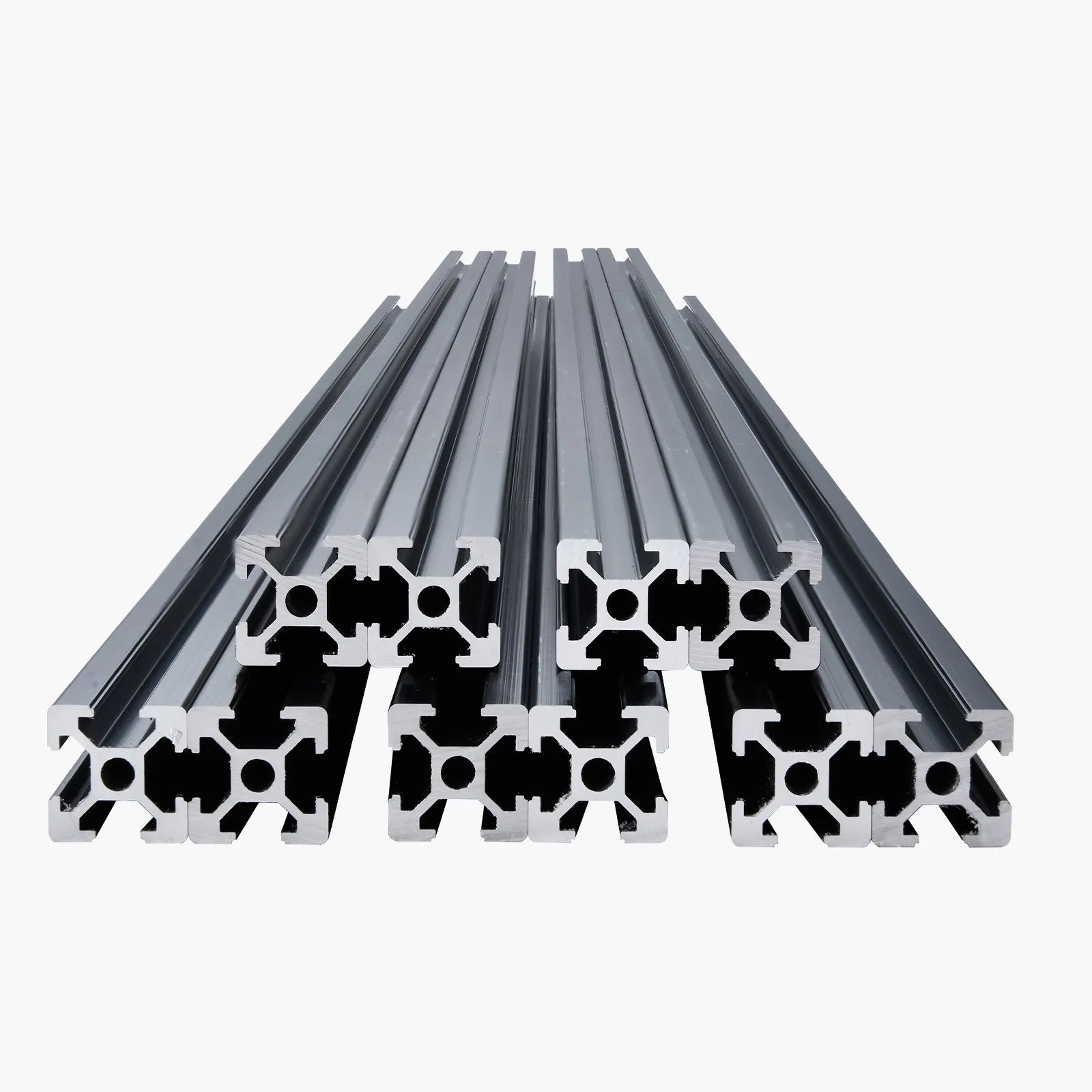 VEVOR 10PCS 2020 Aluminum Extrusion Profile 39.4" (1000mm) T-Slot Linear Rails, European Standard Anodized 6063-T5 Aluminum with Connectors & Hardware for CNC Machines, 3D Printers, Laser Engravers & DIY Projects - Black