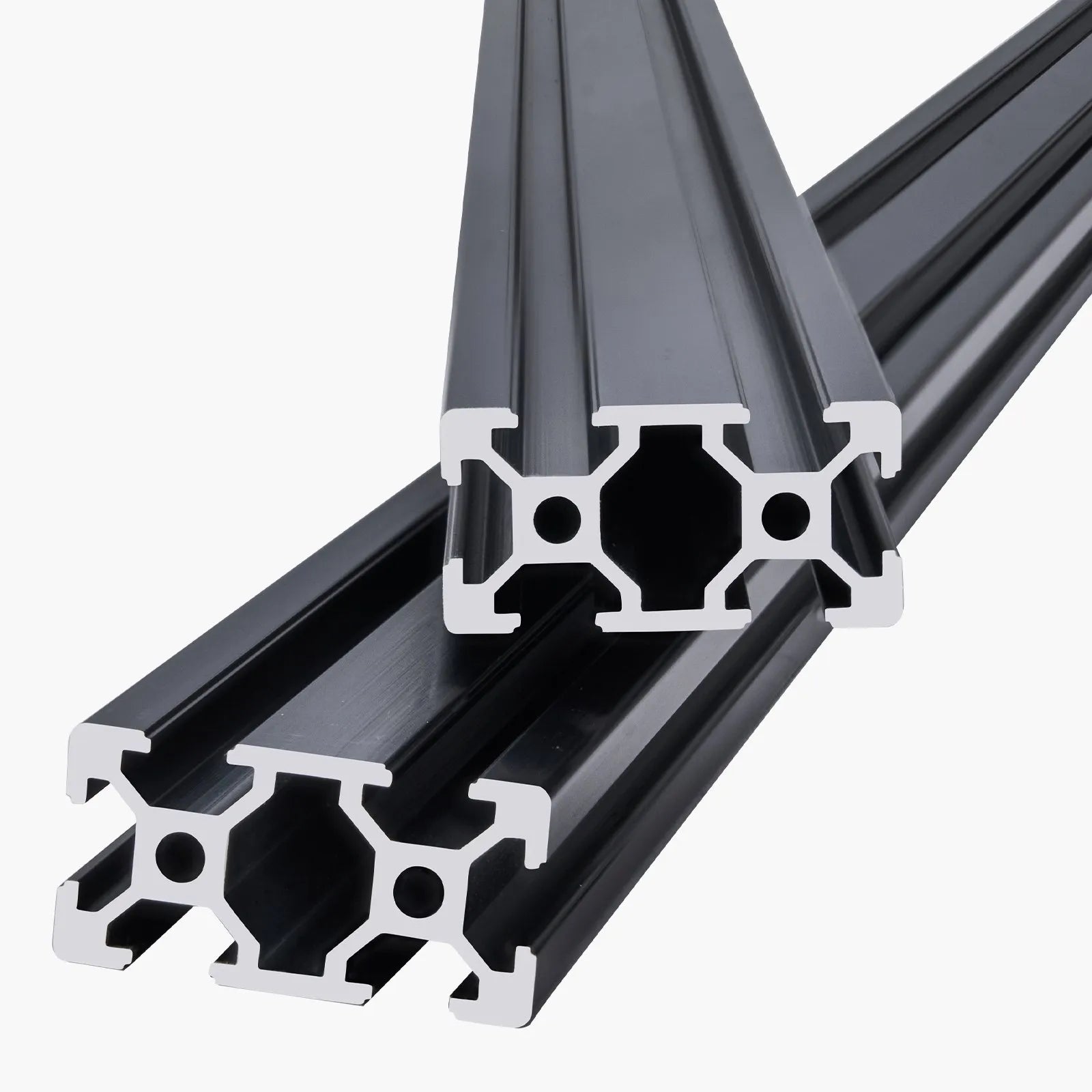 VEVOR 5PCS 2040 Aluminum Extrusion Profile 59" (1500mm) T-Slot Linear Rails, European Standard Anodized 6063-T5 Aluminum for CNC Machines, 3D Printers, Laser Engravers & DIY Projects - Black