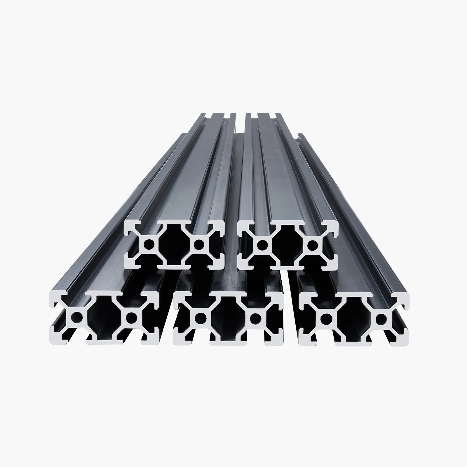 VEVOR 5PCS 2040 Aluminum Extrusion Profile 59" (1500mm) T-Slot Linear Rails, European Standard Anodized 6063-T5 Aluminum for CNC Machines, 3D Printers, Laser Engravers & DIY Projects - Black