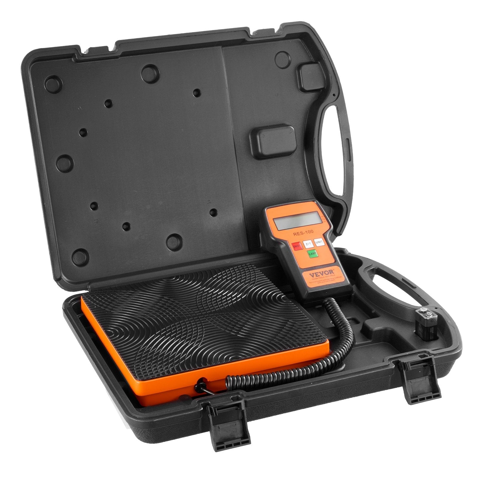 VEVOR Refrigerant Scale 220 LBS HAVC Charging Recovery Freon Scale, with Wired Remote Control, 5g High Precision Electronic Digital Recovery Weight Scale with Case and Dry Battery