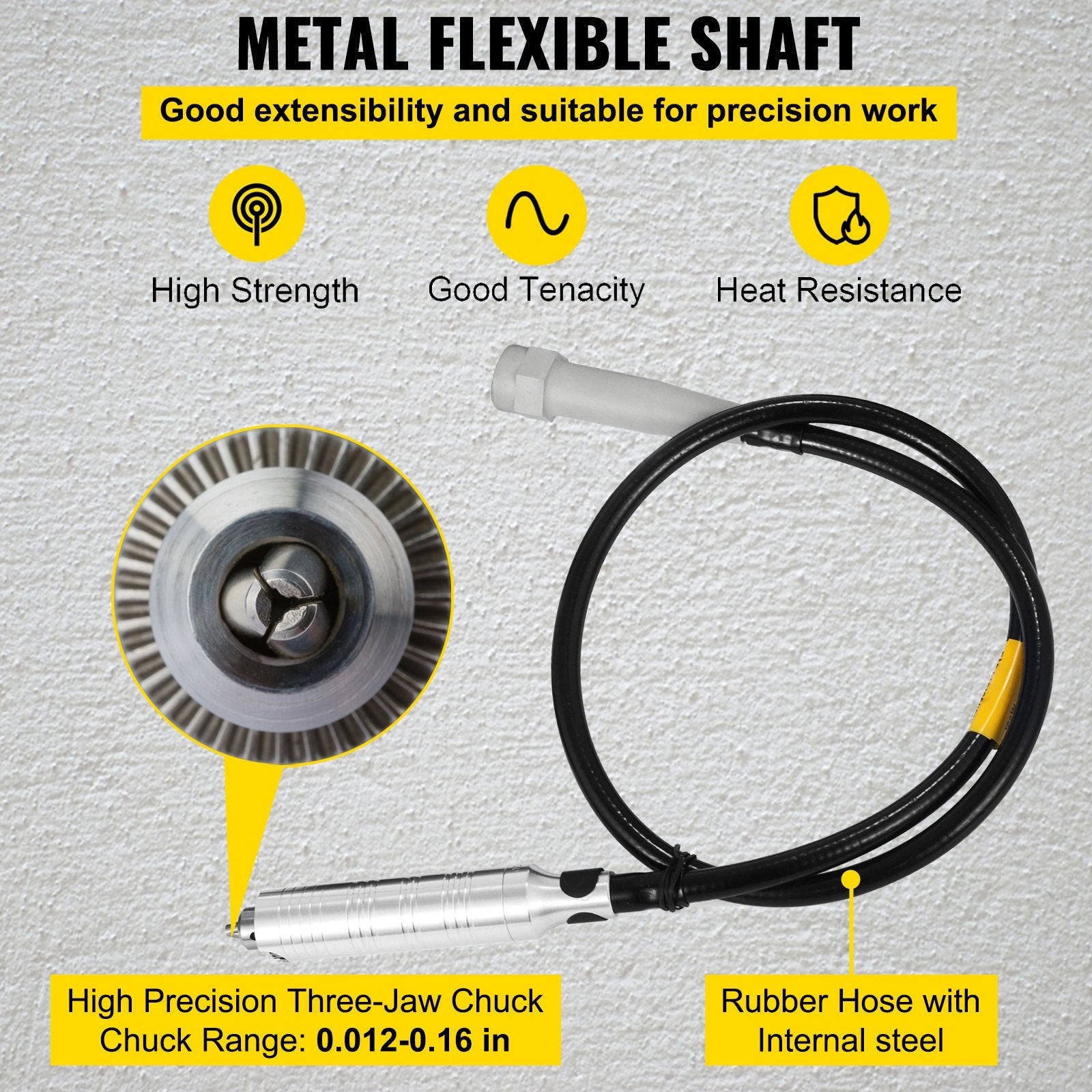 VEVOR S-R Hanging Flex Shaft Grinder 230W Rotary Tool with Stepless Speed Foot Pedal Rotary Carver 0-180000rmp for Carving, Buffing,Drilling,Polishing (4mm flexshaft), Grey