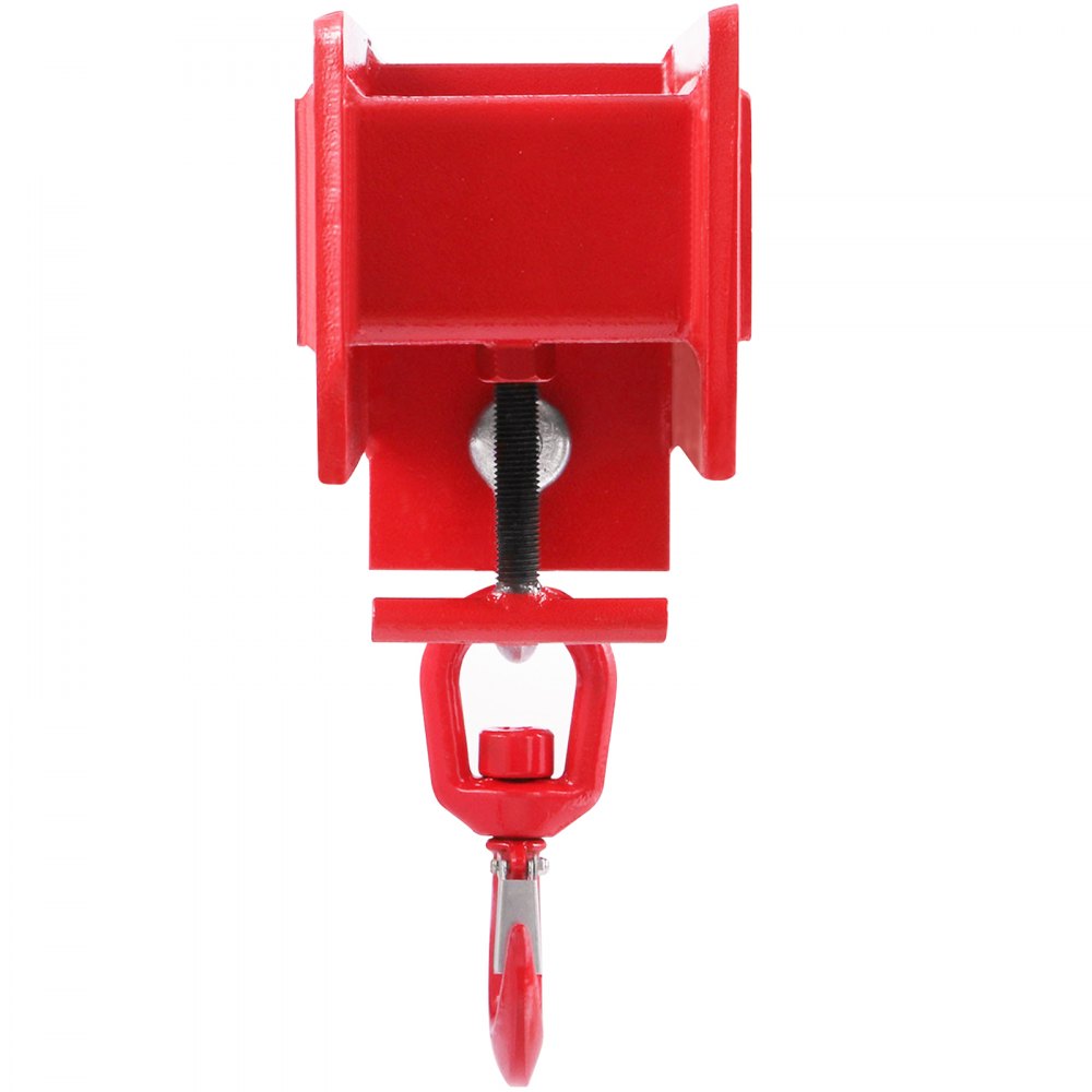 VEVOR Forklift Lifting Hook, 4400lbs Capacity Forklift Lifting Hoist, Red Forklift Mobile Crane with Swivel Hook and Two Large T-Screws, Hook Forklift Lifting Hoist, Fork Lifting Attachment