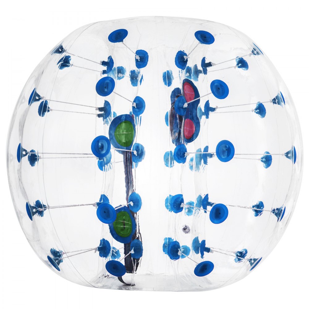 VEVOR 2PCS Inflatable Bumper Ball 5 FT / 1.5M Diameter, Bubble Soccer Ball, Blow It Up in 5 Min, Inflatable Zorb Ball for Adults or Children (5 FT, Red & Blue Dot)