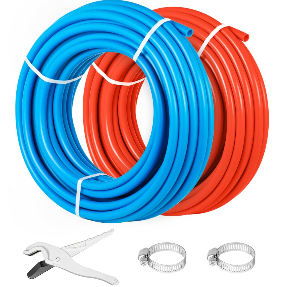 Pex Pipe 2 Rolls 1/2 inch 100 feet Plumbing Water Supply Tubing Tube Tool New