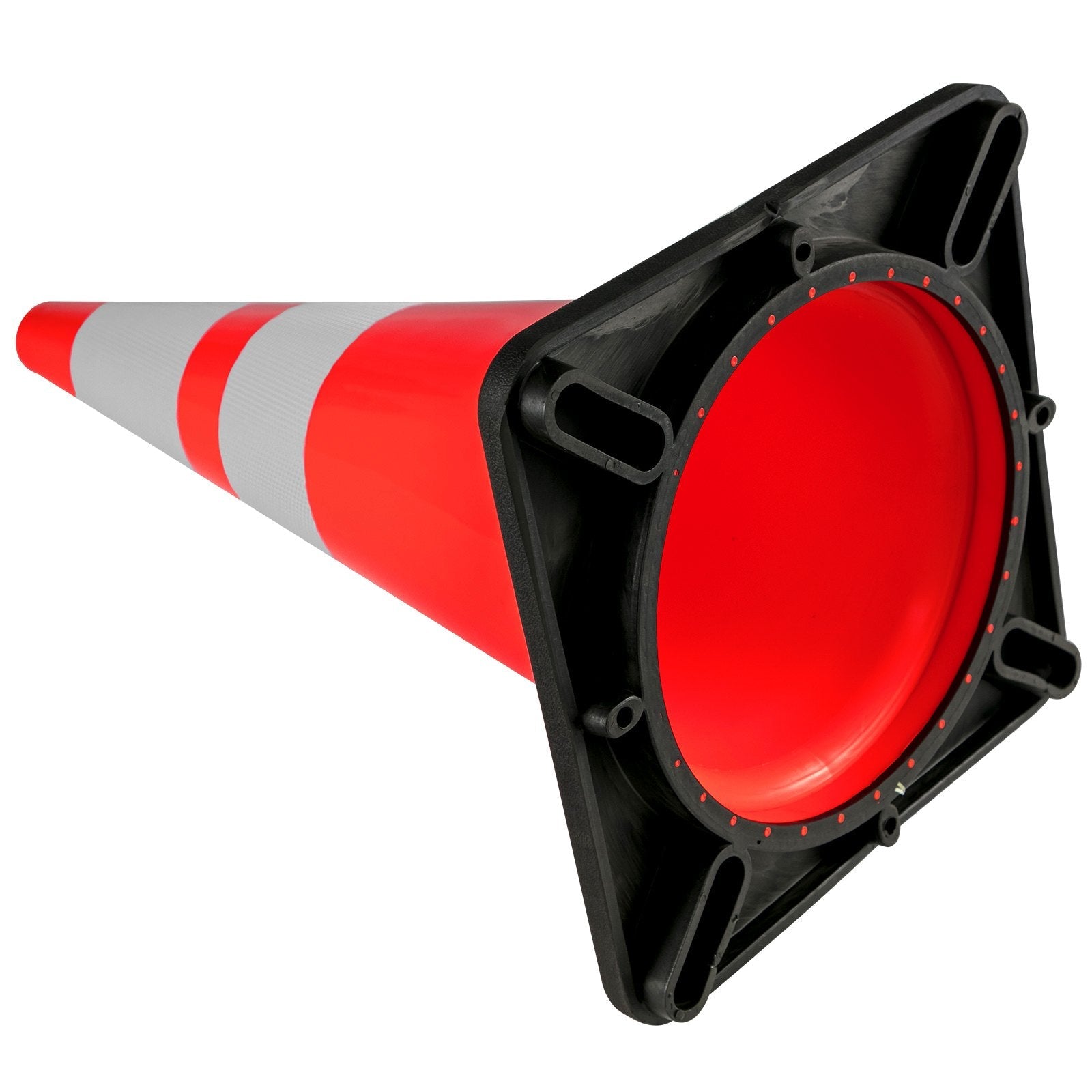 VEVOR 6Pack 36\" Traffic Cones, Safety Road Parking Cone with Black Weighted Base, PVC Orange Traffic Safety Cones, Hazard Cones Reflective Collars for Construction Traffic Parking