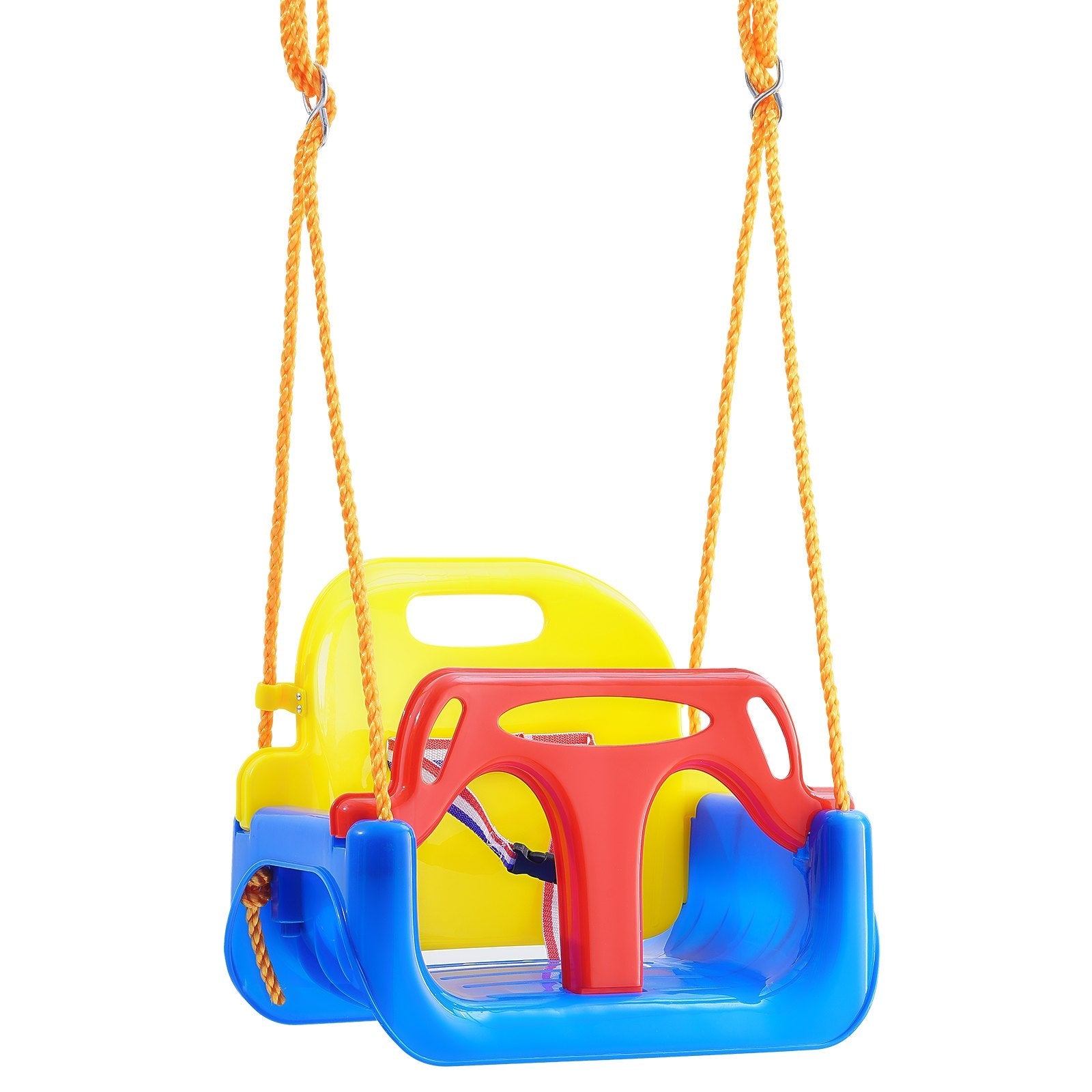 VEVOR 3-in-1 Toddler Swing Seat Baby Swing Seat with Adjustable Ropes Snap Hooks
