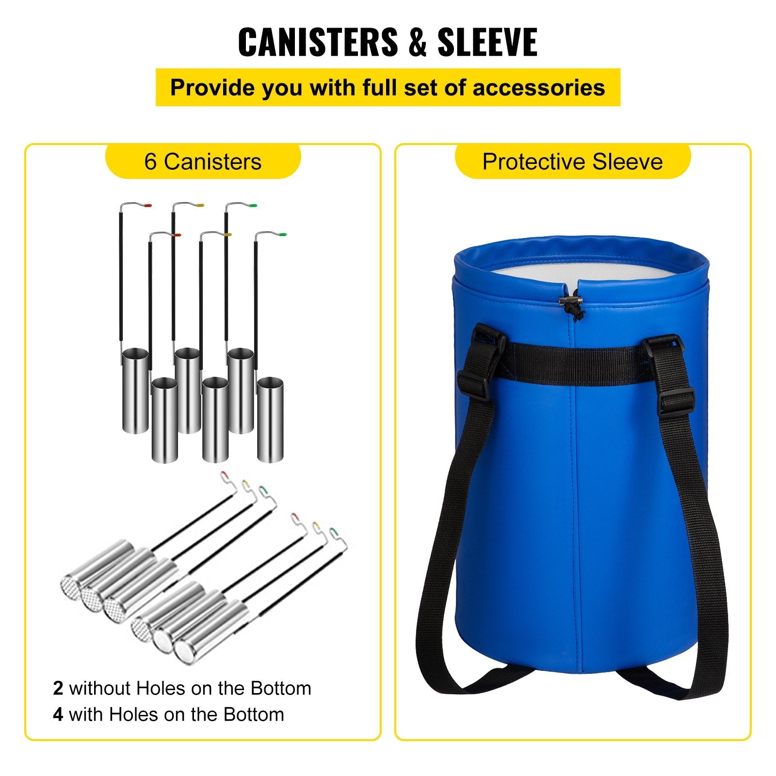 VEVOR 3L Liquid Nitrogen Container Aluminum Alloy Liquid Nitrogen Tank Static Cryogenic Container Liquid Nitrogen Container with 6 Canisters and Carry Bag