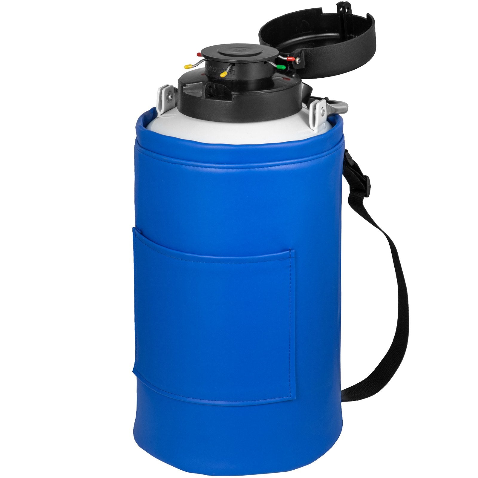 VEVOR 3L Liquid Nitrogen Container Aluminum Alloy Liquid Nitrogen Tank Static Cryogenic Container Liquid Nitrogen Container with 6 Canisters and Carry Bag