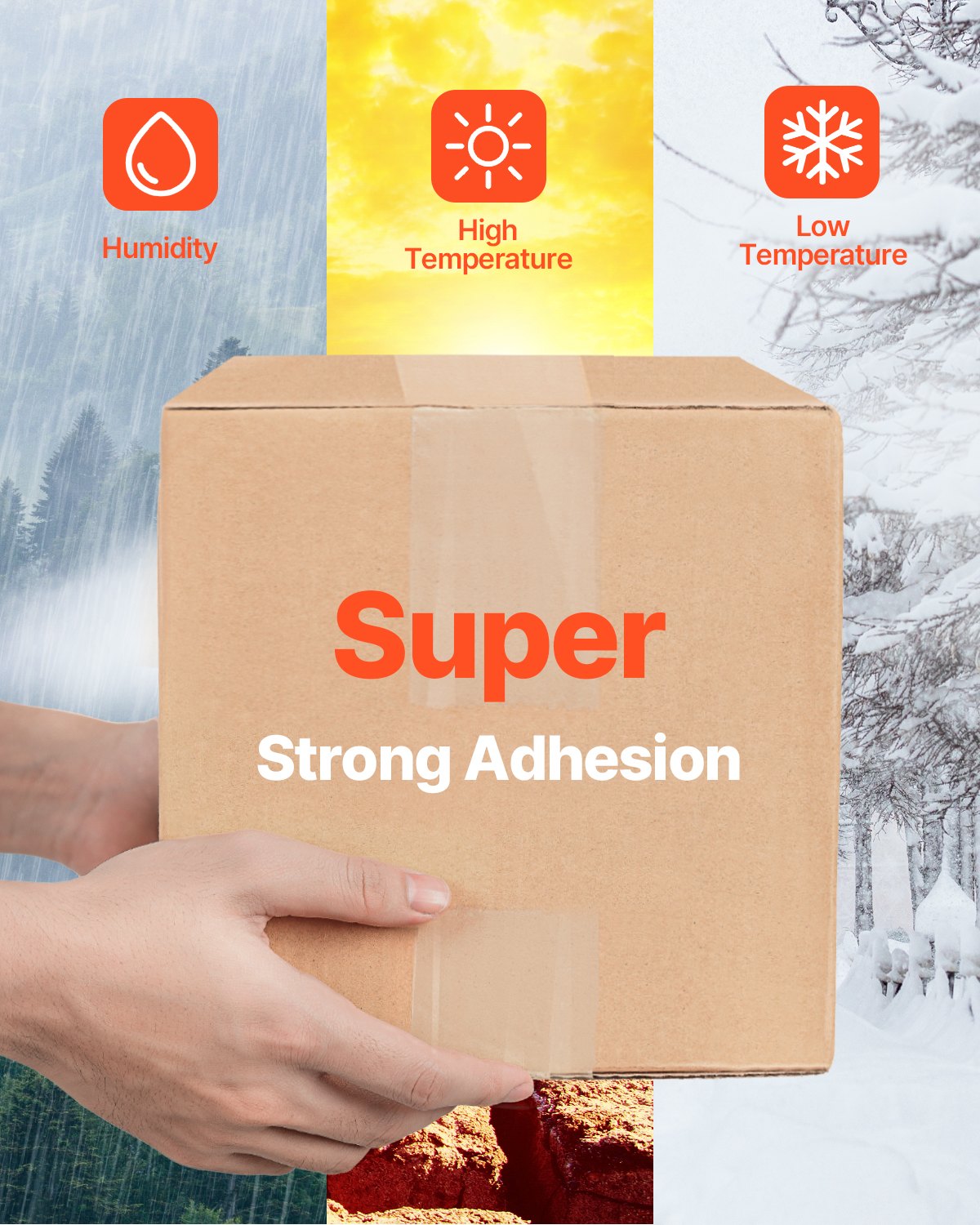 VEVOR Packing Tape 18 Rolls 65 Yards Heavy Duty Clear Packing Tapes 2.7 Mil