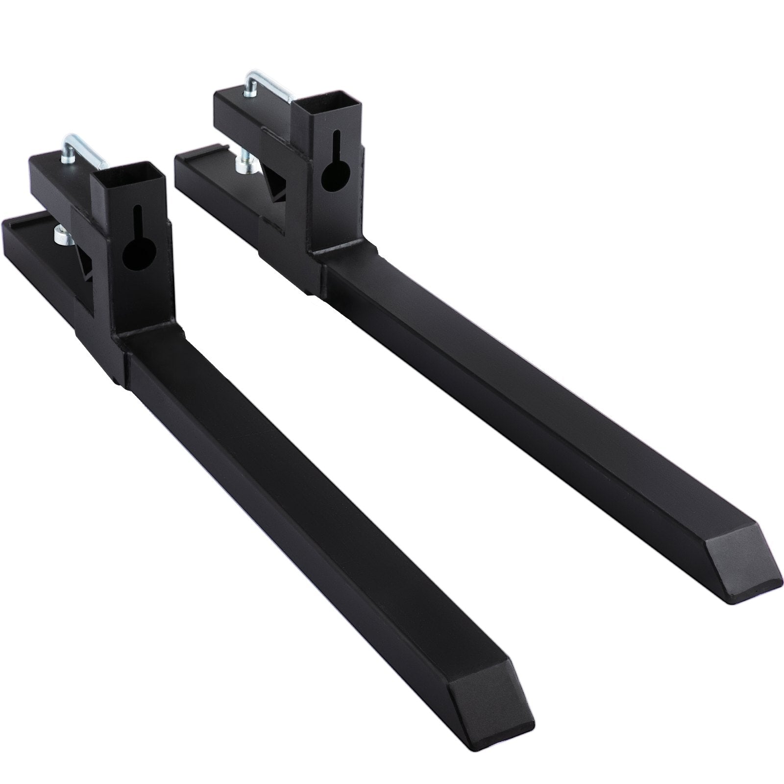 VEVOR Pallet Forks 42.9" 4000 Lbs Max, Clamp On Tractor Bucket Forks 58.7" Total Length, Heavy Duty Front Loader Forks, Fork Attachment for Skid Steer,Loader Bucket