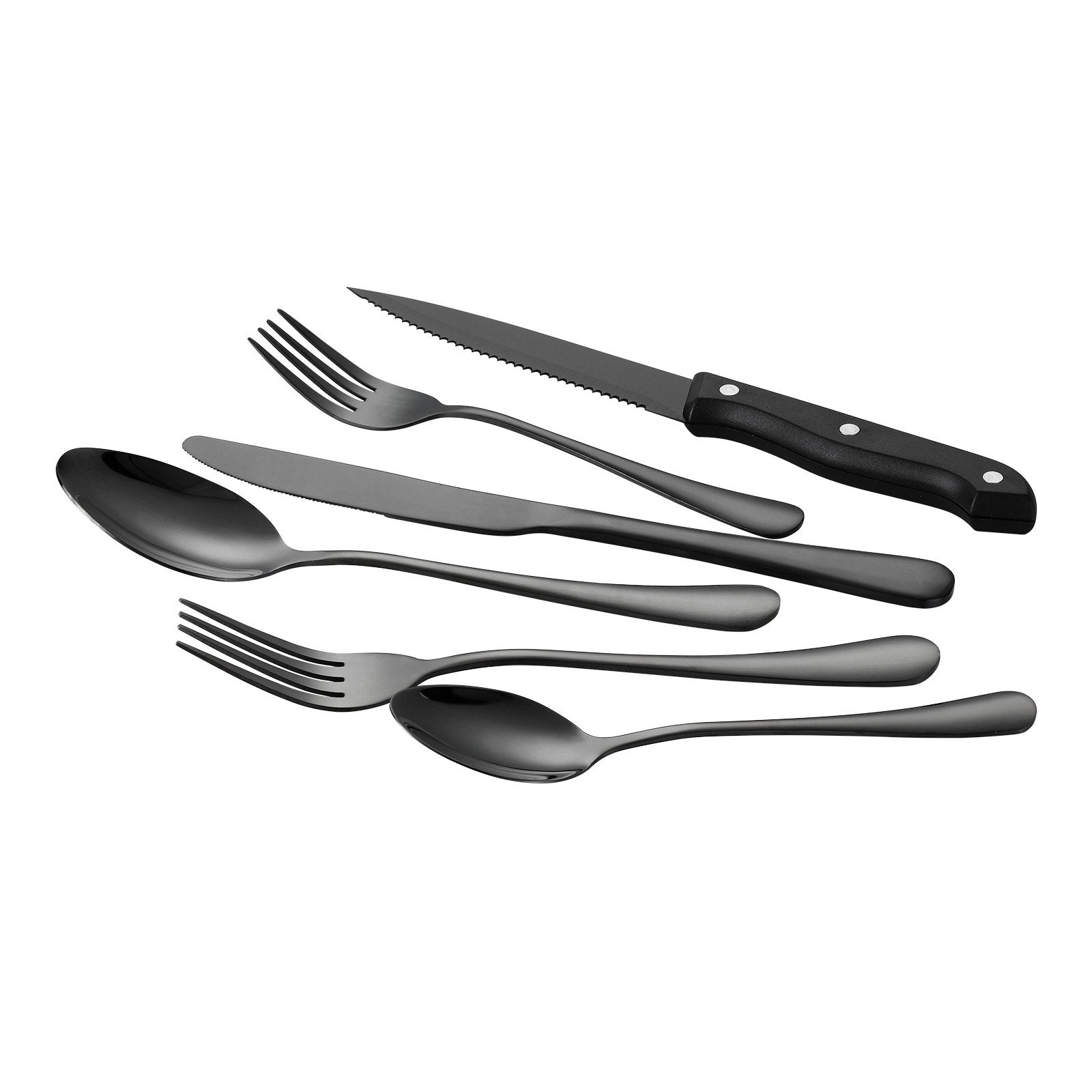 VEVOR 48-Piece Silverware Set Stainless Steel Cutlery Flatware Utensils for 8