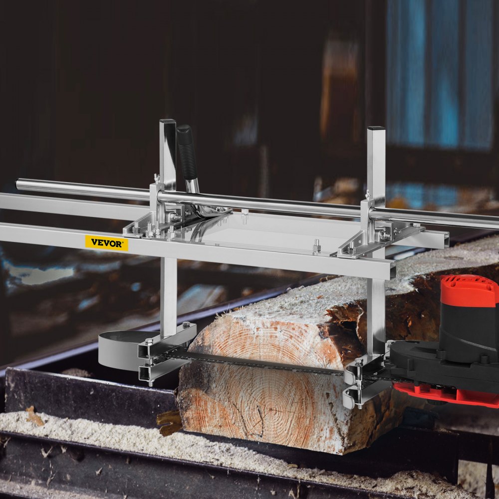 VEVOR Chainsaw MillAttachment 48 Inch Portable Chainsaw Mill Aluminum Steel Chainsaw Milling Planking Welding Saw Mill 18-48 Inch Planking Lumber Cutting Bar for Homeowners Woodworkers