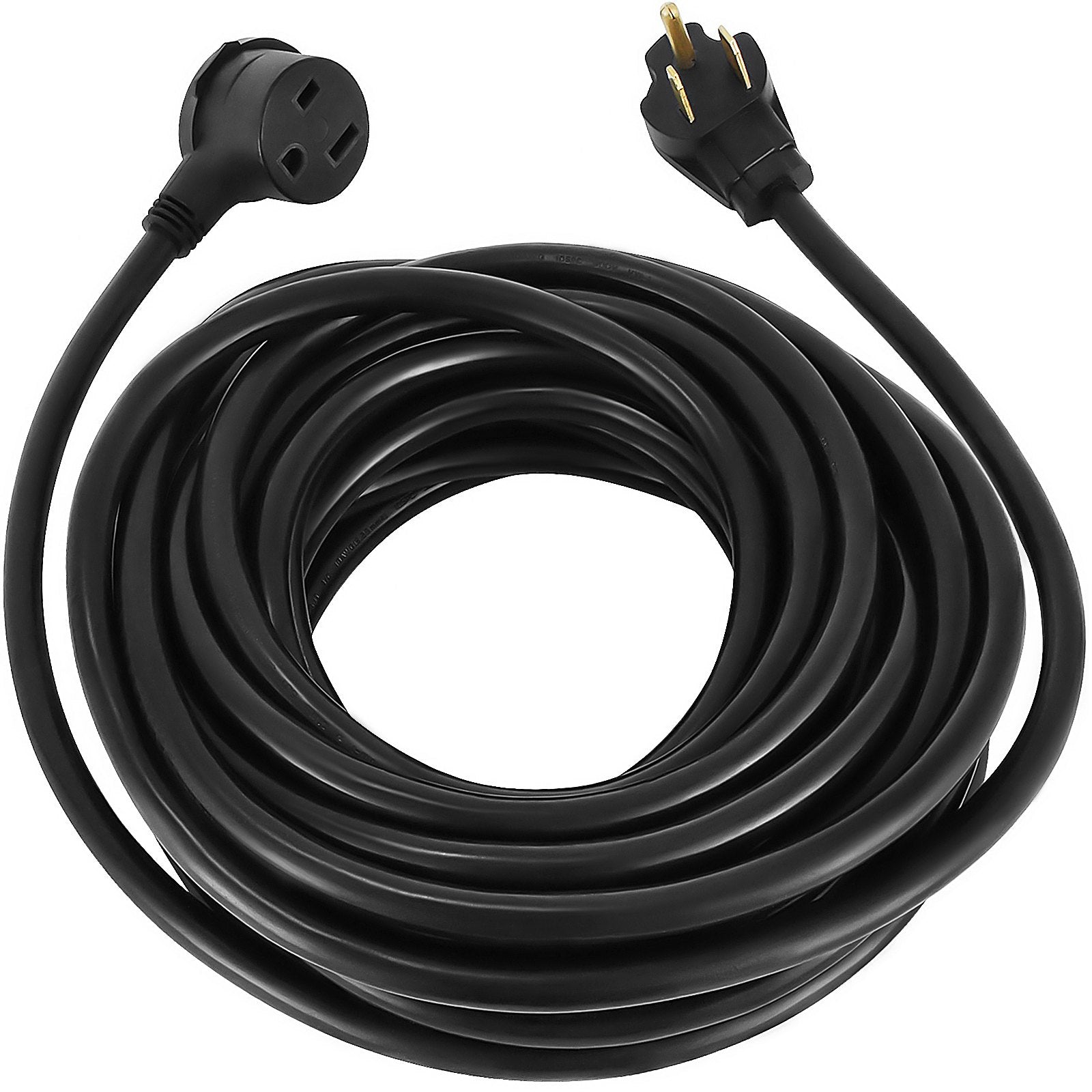 VEVOR Extension Cord, 50ft 250 Volt, 10 Gauge Heavy Duty Outdoor Welder Extension Cord with 10 Awg 3 Prong, 30 Amp Power Extension for Welding Machines, NEMA 6-50 Plug, ETL Approved, Black