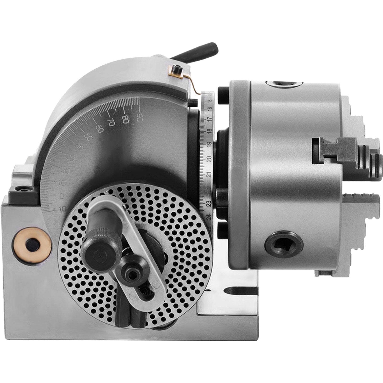 VEVOR Dividing Head BS-0 5Inch 3 Jaw Chuck Dividing Head Set Precision Semi Universal Dividing Head for Milling Machine Rotary Table Tailstock Milling Set (5 Inch Chuck)