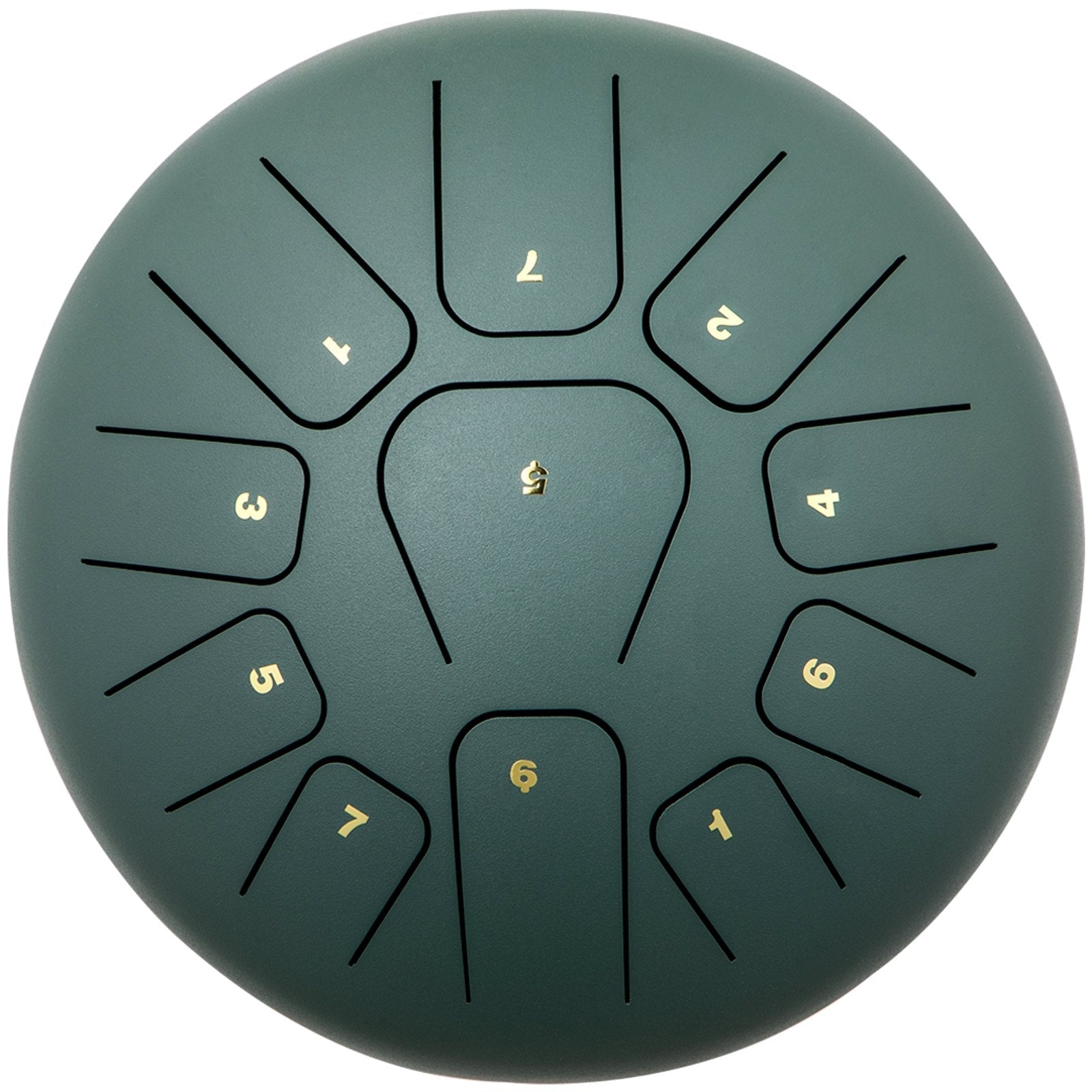 VEVOR Steel Tongue Drum 11 Notes 8 Inches Dia Tongue Drum Mineral Green Handpan Drum Notes Percussion Instrument Steel Drums Instruments with Bag, Music Book, Mallets, Mallet Bracket