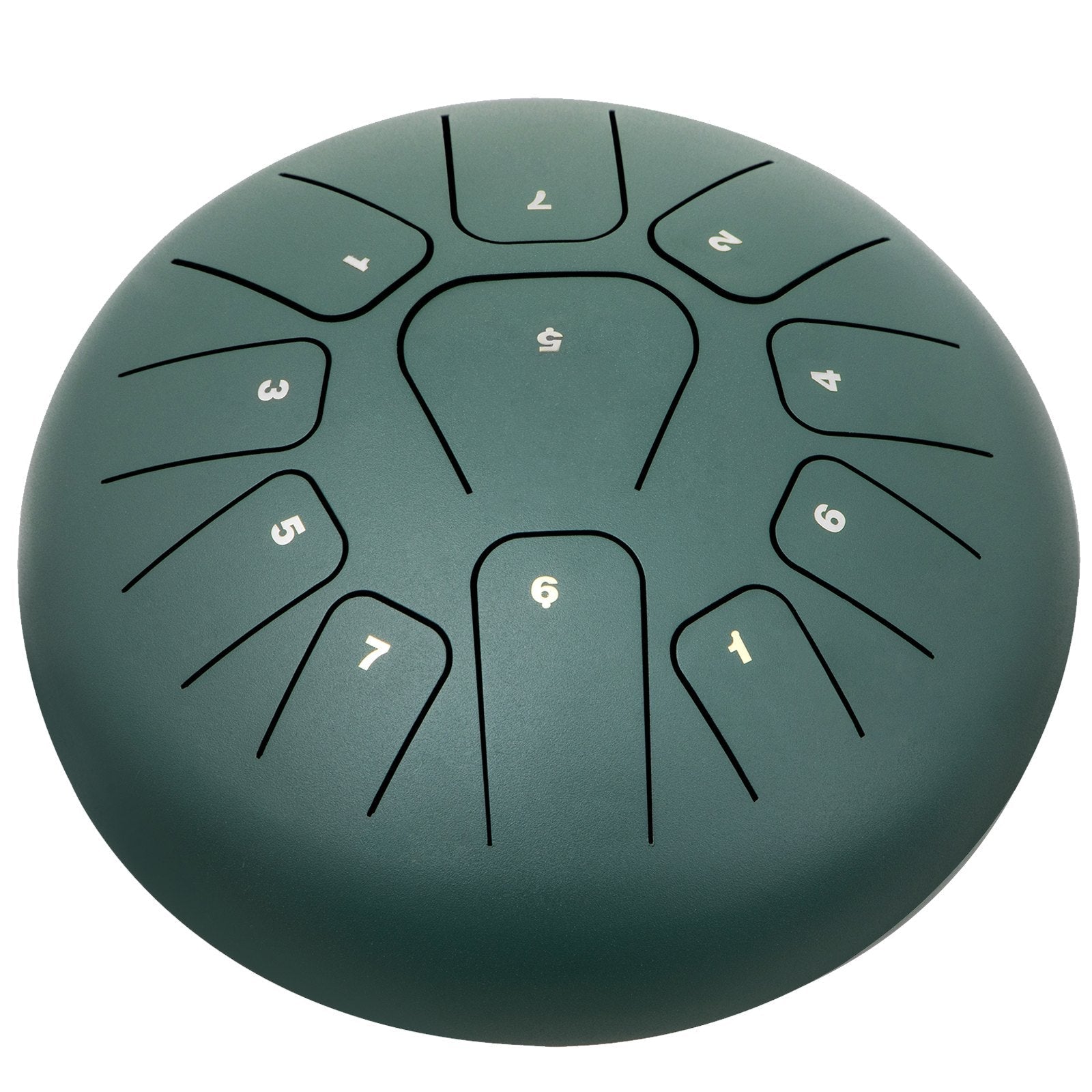VEVOR Steel Tongue Drum 11 Notes 8 Inches Dia Tongue Drum Mineral Green Handpan Drum Notes Percussion Instrument Steel Drums Instruments with Bag, Music Book, Mallets, Mallet Bracket