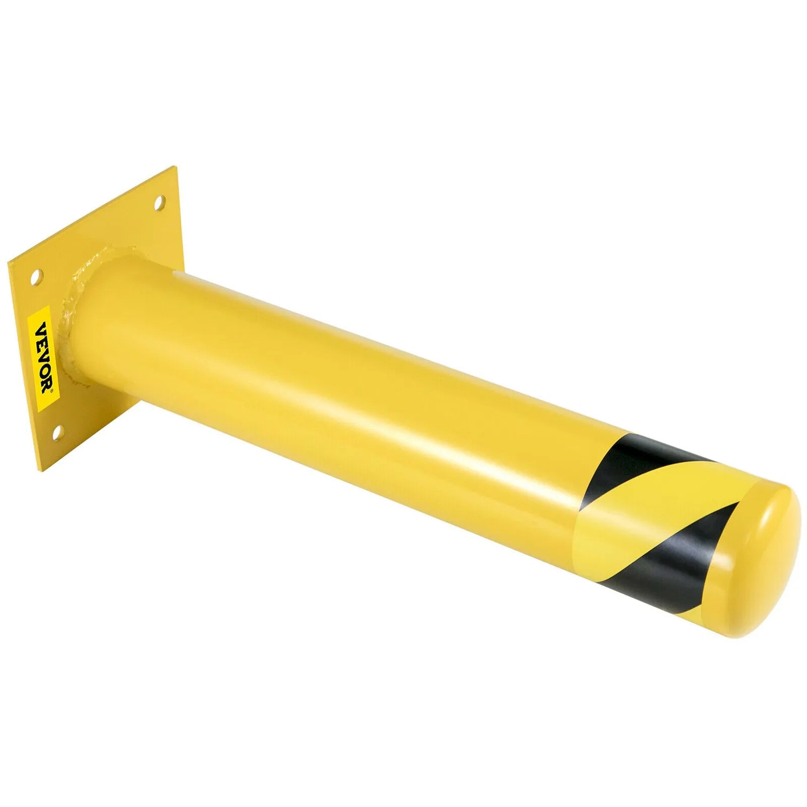 VEVOR Safety Bollard 48-4.5 Safety Barrier Bollard 4-1/2" OD 48" Height Yellow Powder Coat Pipe Steel Safety Barrier with 4 Free Anchor Bolts for Traffic-Sensitive Area