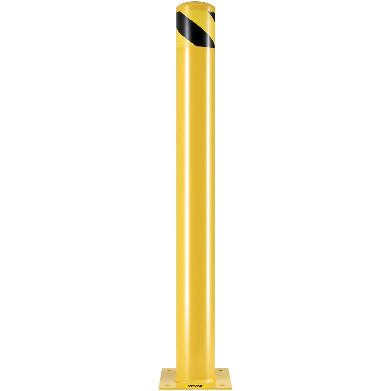 VEVOR Safety Bollard Steel Bollard Post Yellow Pipe Steel Barrier 42