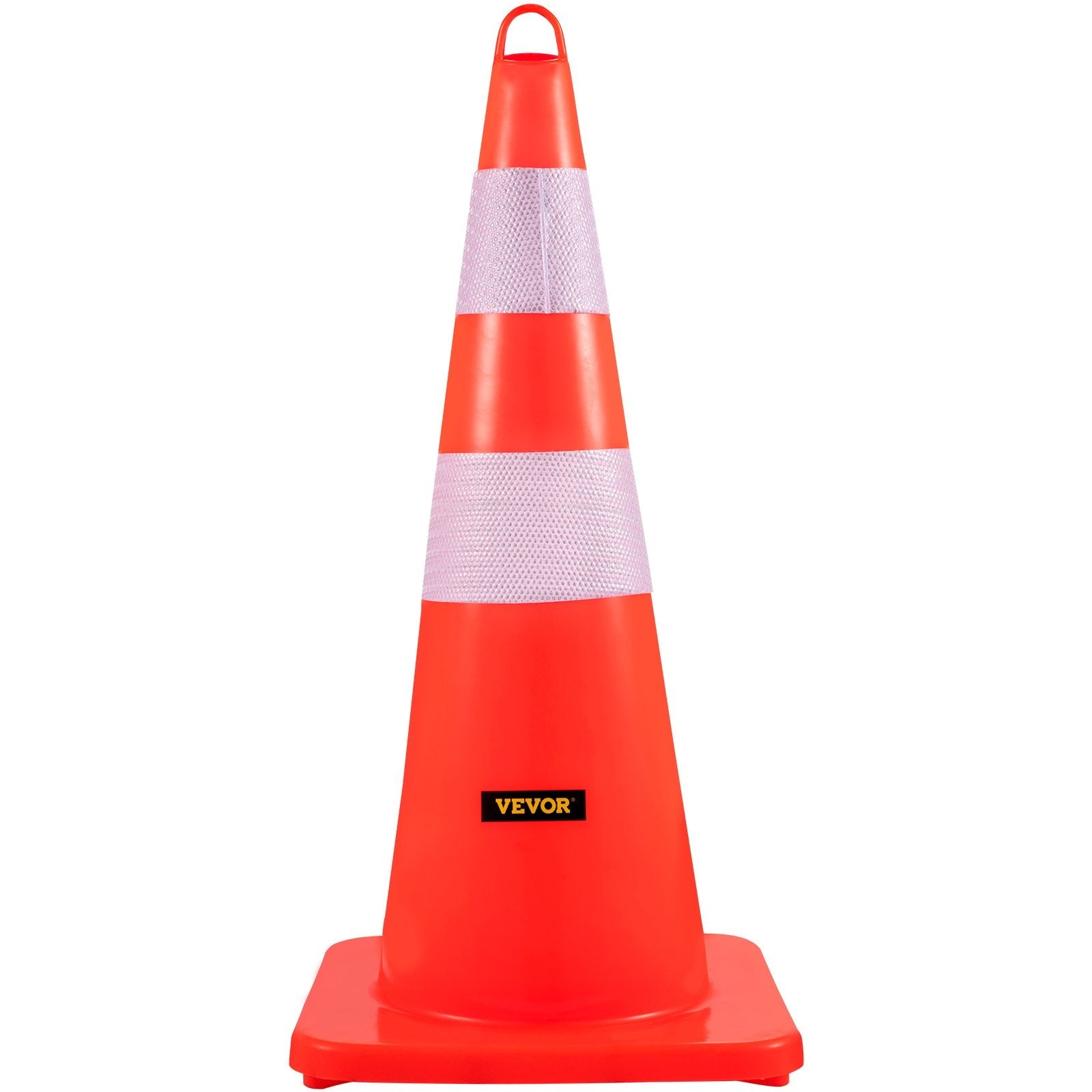 VEVOR Safety Cones Traffic Cones 6 x 28" Orange Reflective Collars Road Cones