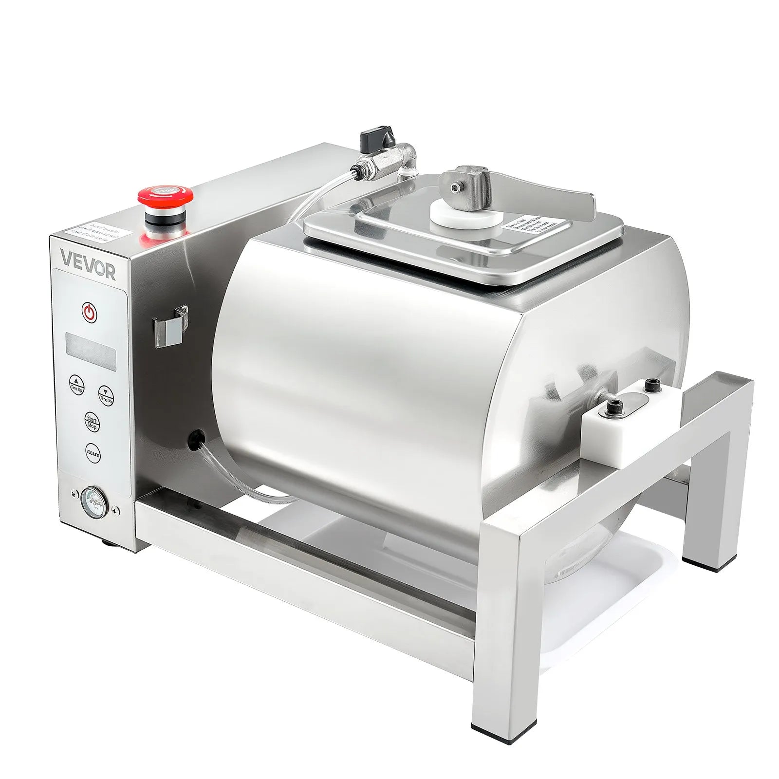 VEVOR Vacuum Meat Tumbler Marinator Machine 10L for Chicken Fish Stainless Steel
