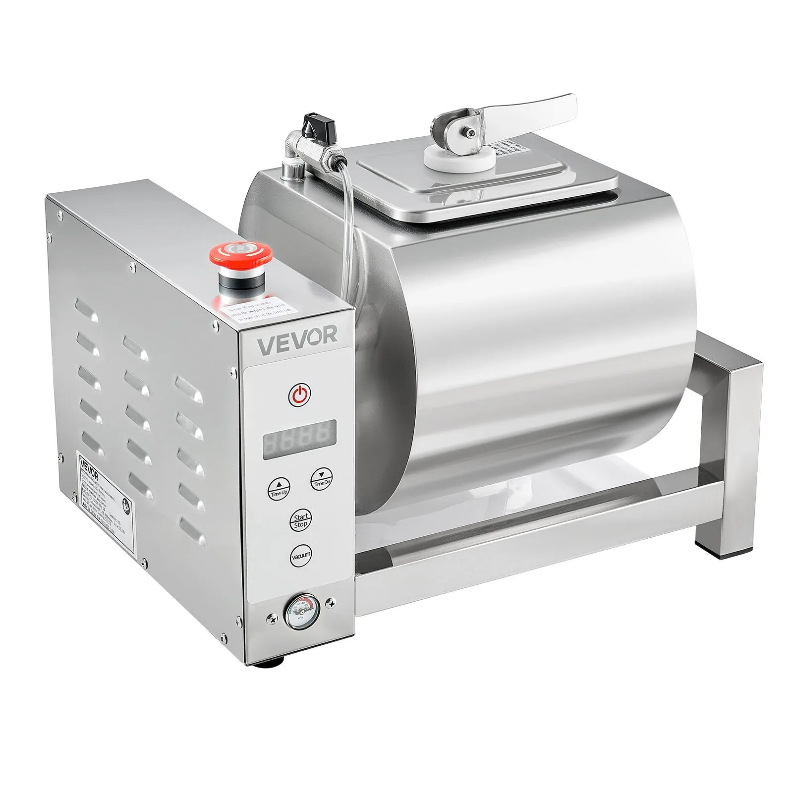 VEVOR Vacuum Meat Tumbler Marinator Machine 10L for Chicken Fish Stainless Steel