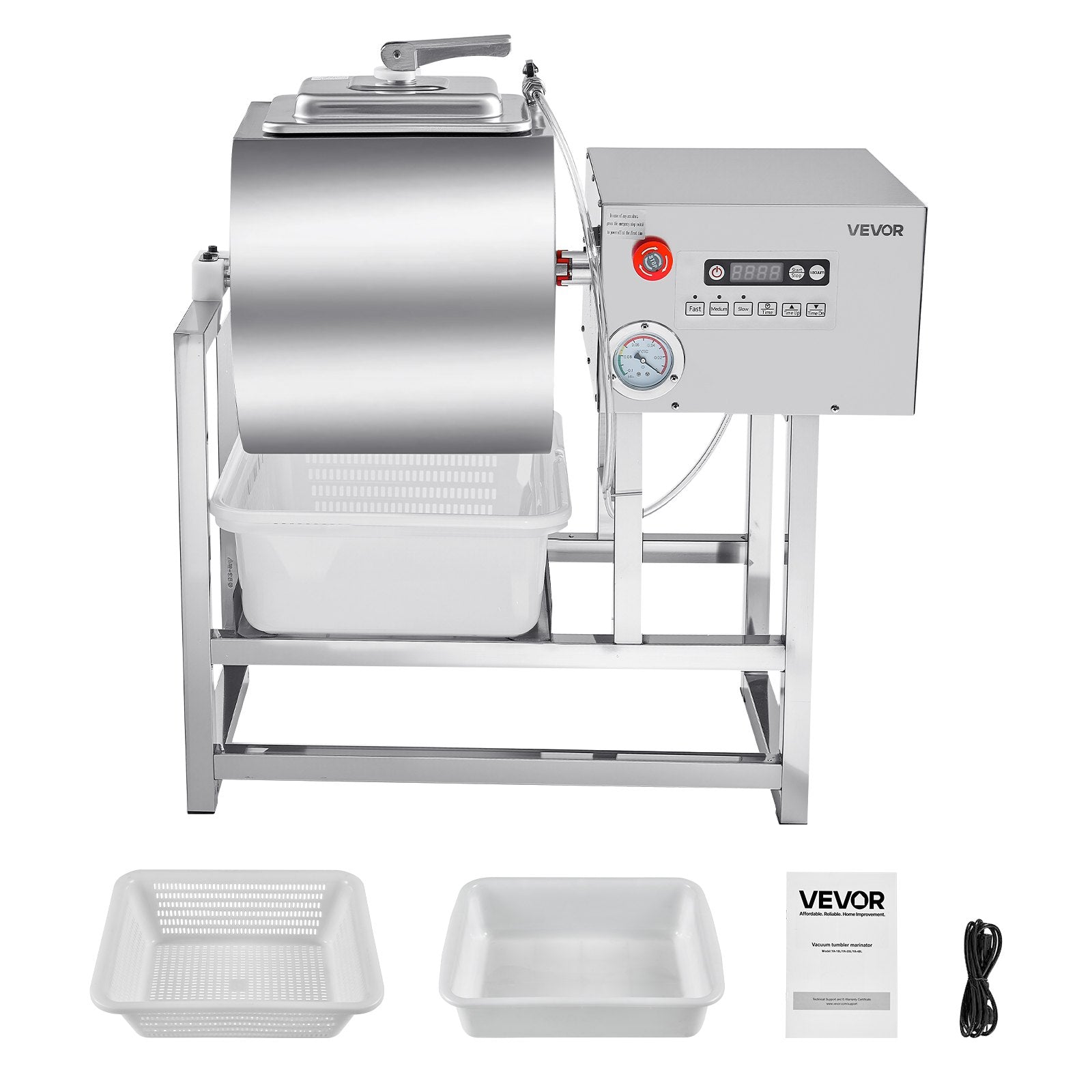 VEVOR Vacuum Meat Tumbler Marinator Machine 40L for Chicken Steak Commercial
