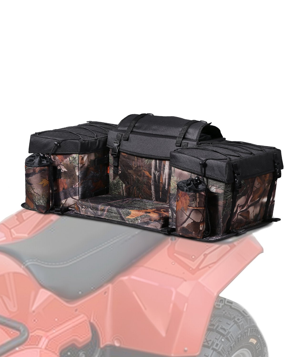 VEVOR 68L ATV Rear Storage Bag 600D Oxford Cloth Rear Cargo Bag & Sponge Cushion