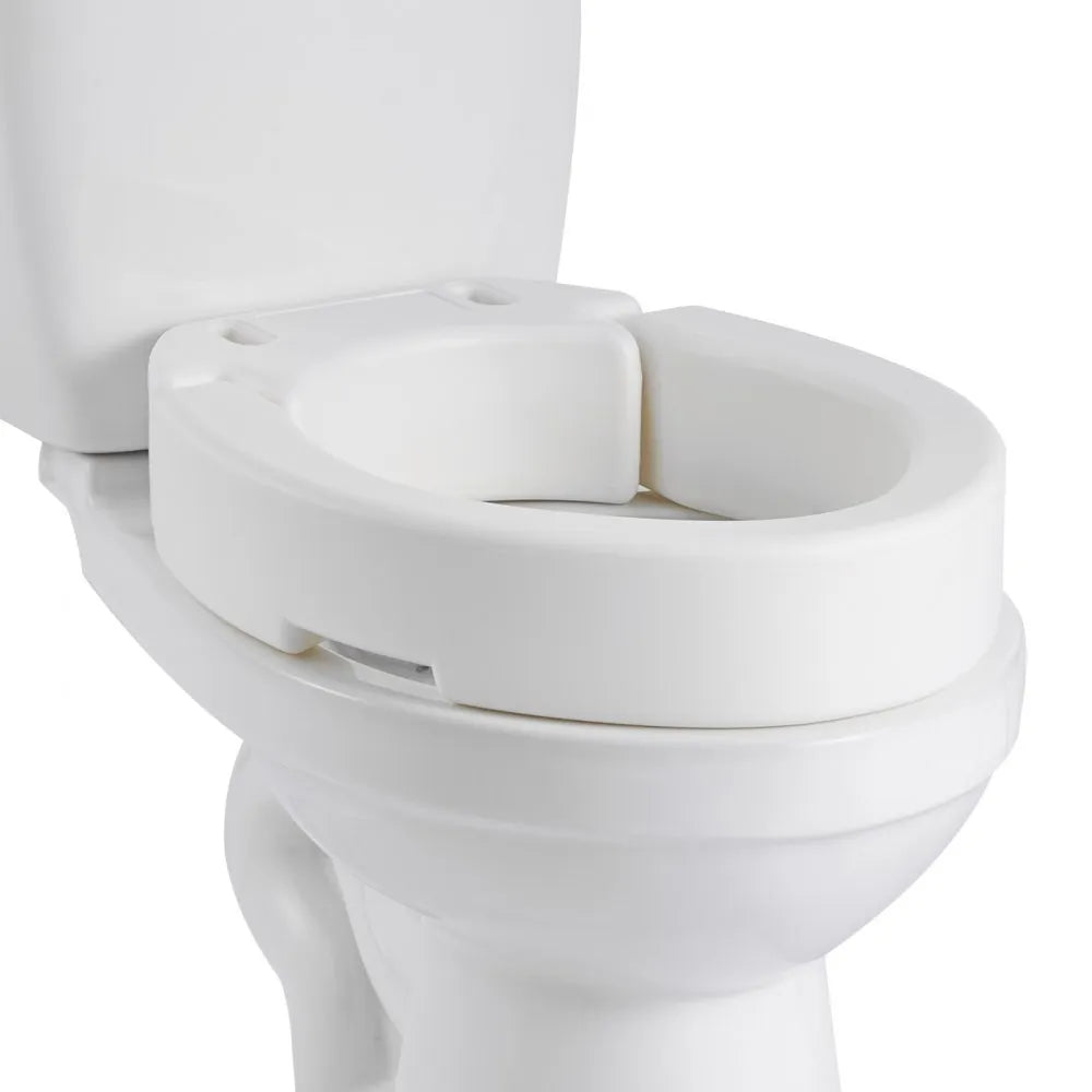 3.5-Inch Raised Toilet Seat for Elongated Toilets, 300 lb Capacity, Elevated Toilet Seat Riser for Seniors & Adults