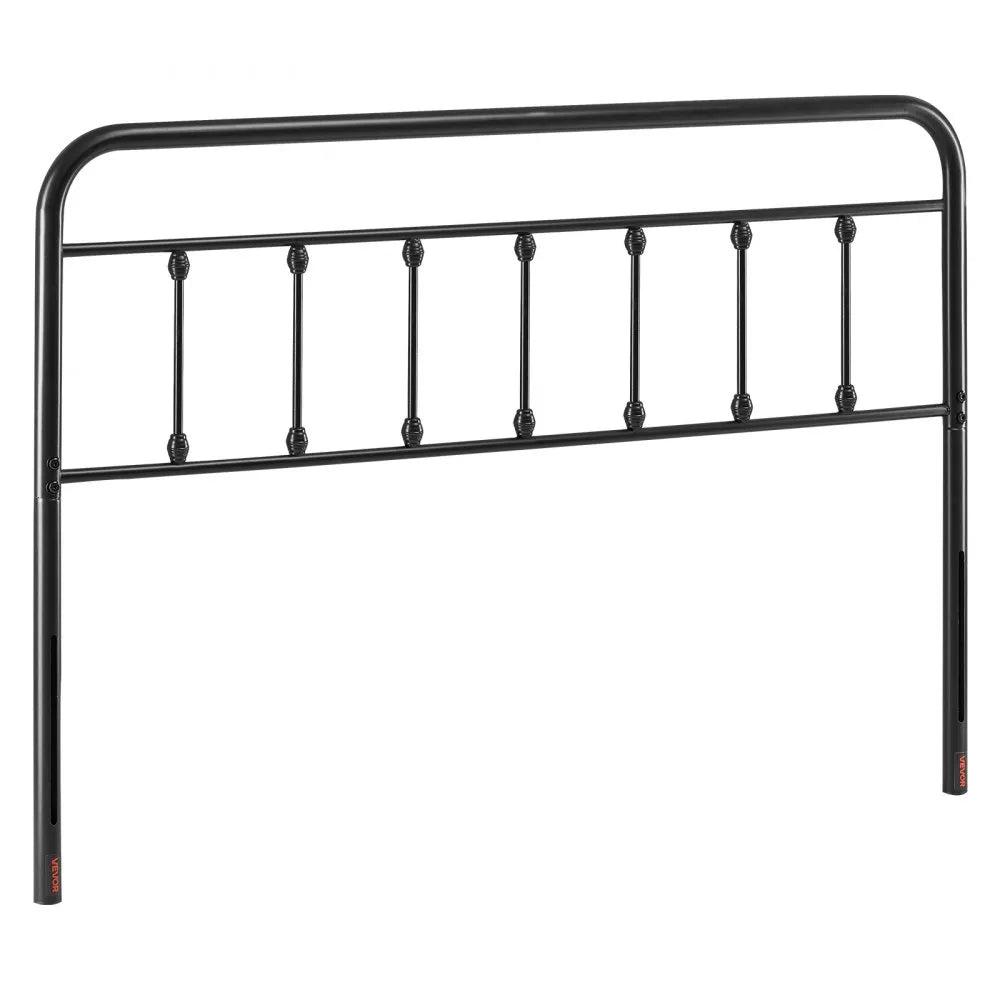VEVOR Metal Headboard for Queen Size Bed Ideal for Bedroom Hotel Dormitory Black