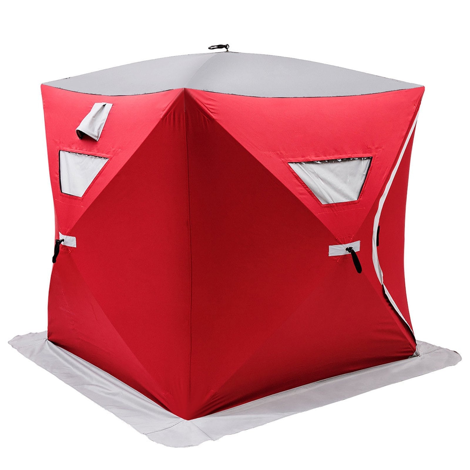 VEVOR Ice Fishing Shelter Tent 3-Person Pop Up House Portable Outdoor Fish Equipment 300D Oxford Fabric Ice Fish Shelter 89.76 x 89.76 x 79.92 inches Strong Waterproof Tent for Outdoor Fishing