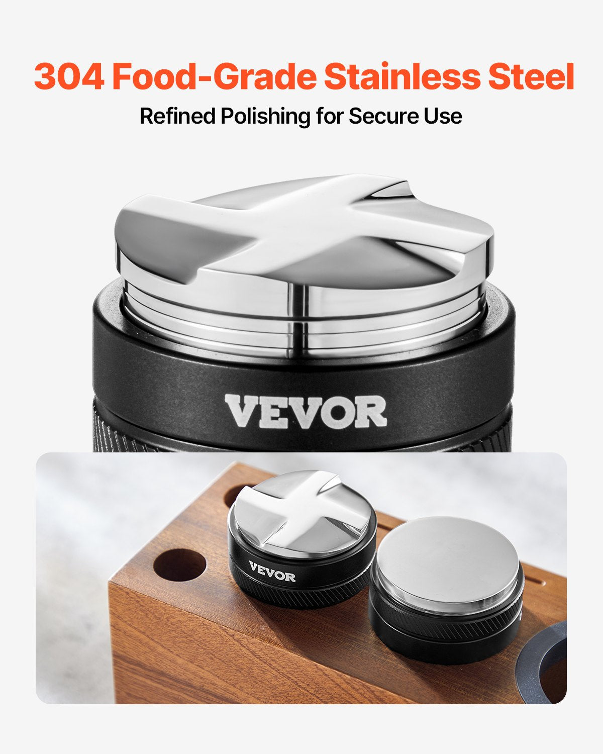 VEVOR 51mm Coffee Distributor 2-in-1 Adjustable Espresso Distributor for Home