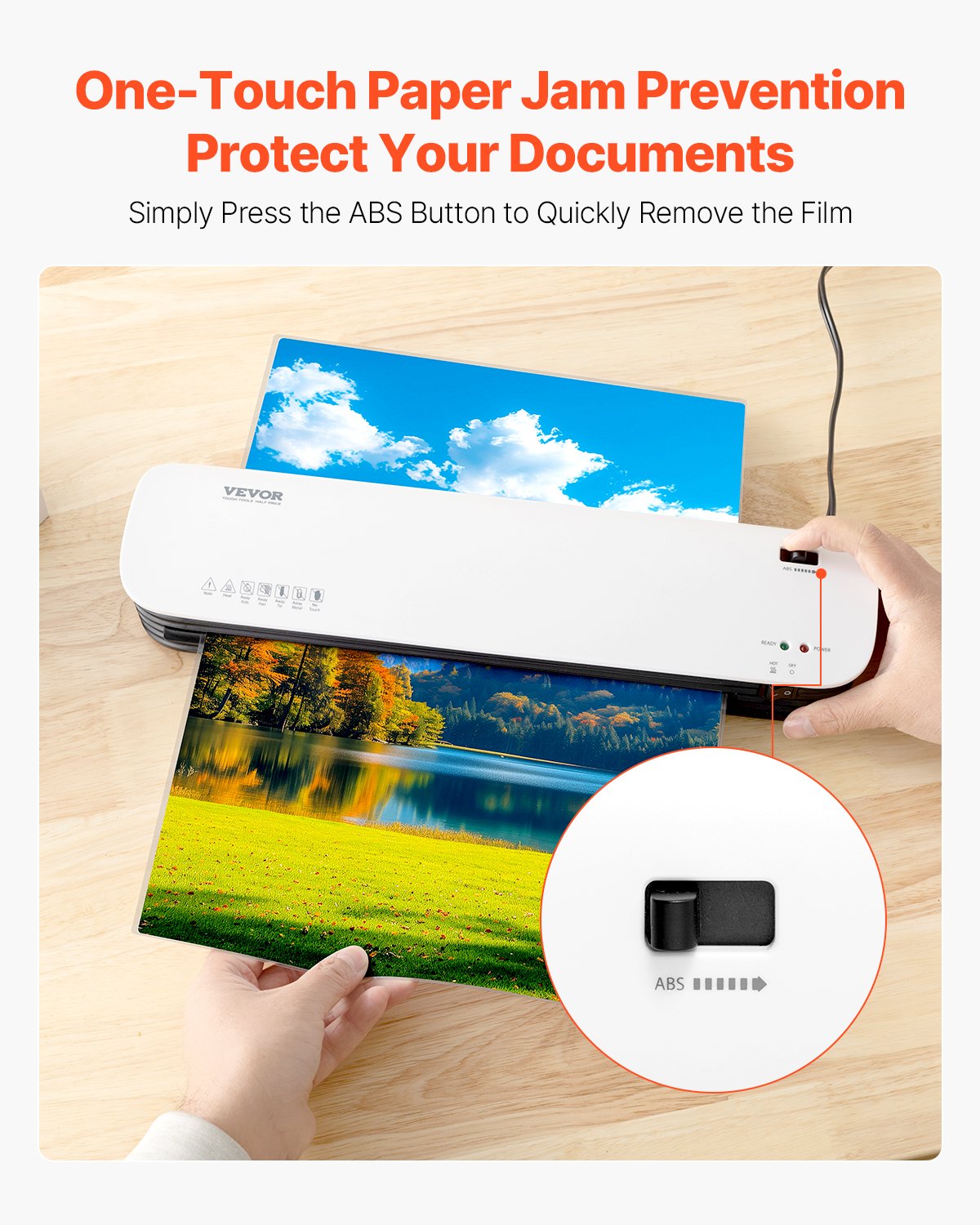 VEVOR Laminator Machine Thermal Laminator for Max A3 Size 3-5 mil Thickness