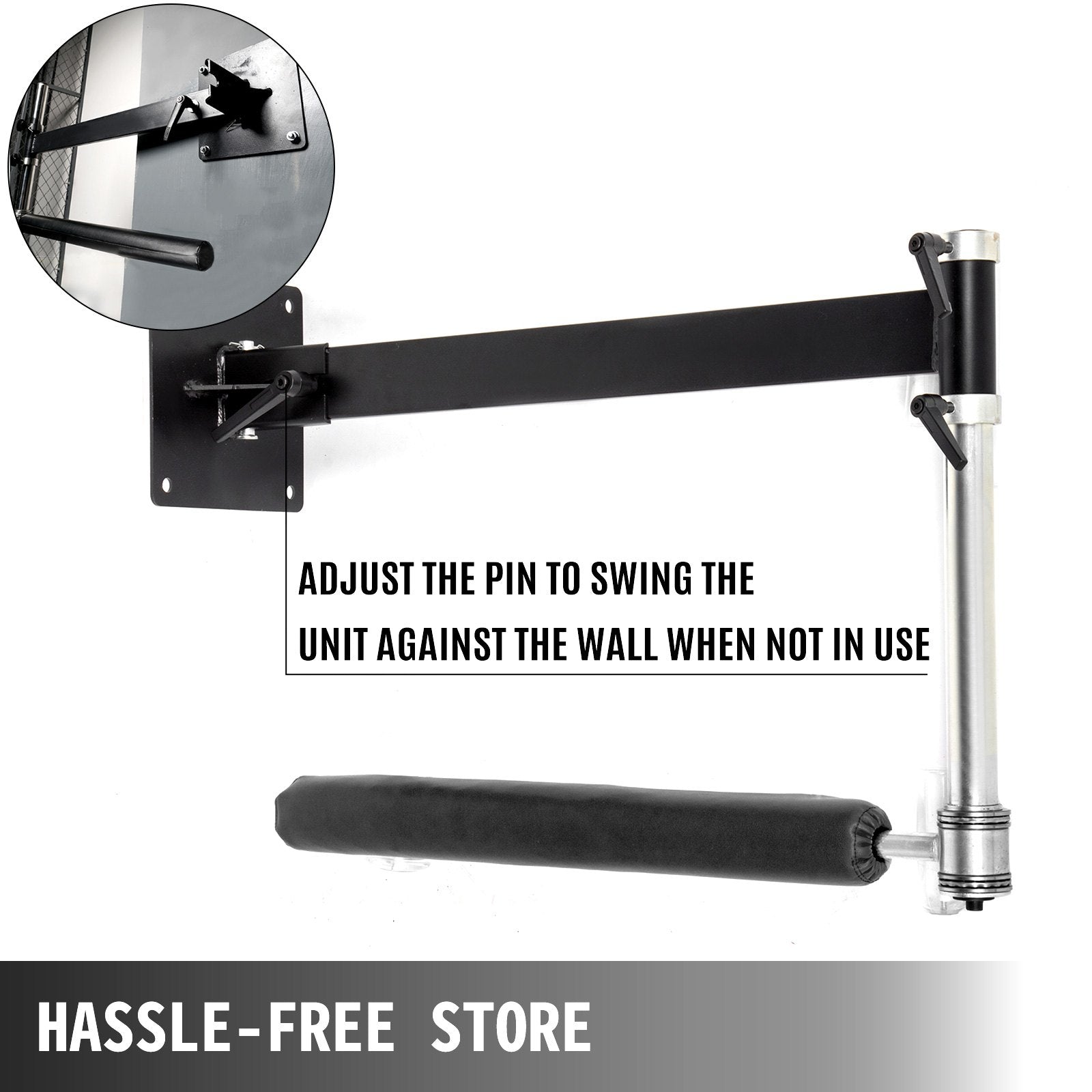 VEVOR Boxing Spinning Bar Wall Mount,Black Punching Spinning Bar for Boxing Speed Trainer,Boxing MMA Speed Reflex Training Equipment for Teenagers and Adults,Exercise Release Stress Lose Weight