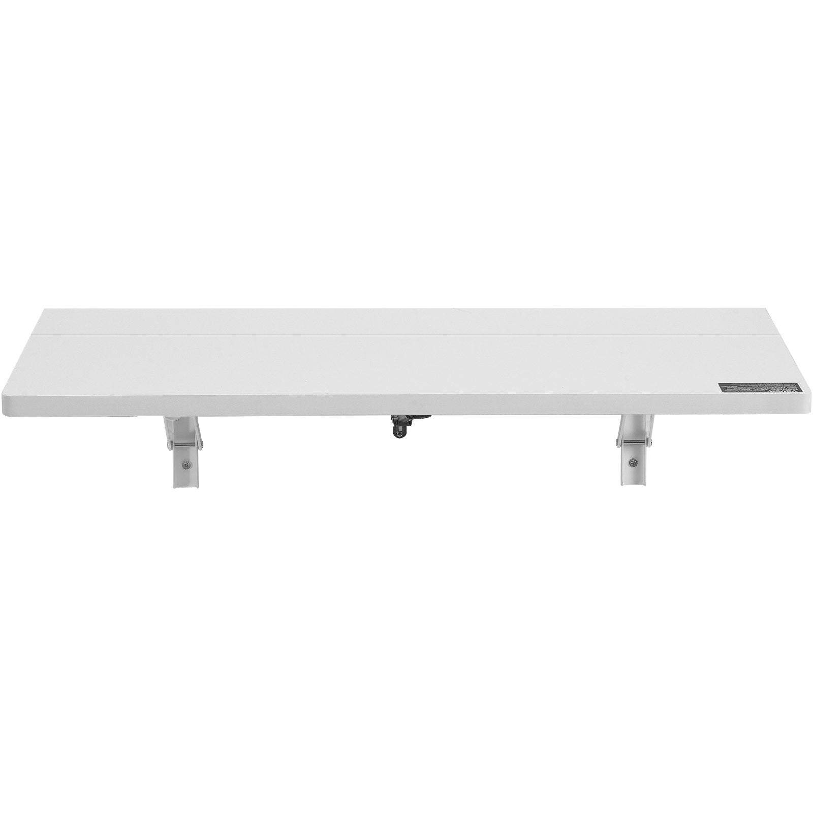 VEVOR Wall Mounted Folding Table, 31.5" x 19.69" Wall Mount Drop Leaf Table, Floating Desk with Iron Bracket, Fold Down Desk for Small Spaces, Home Office, Dining, Laundry Room, Kitchen, Bar, White