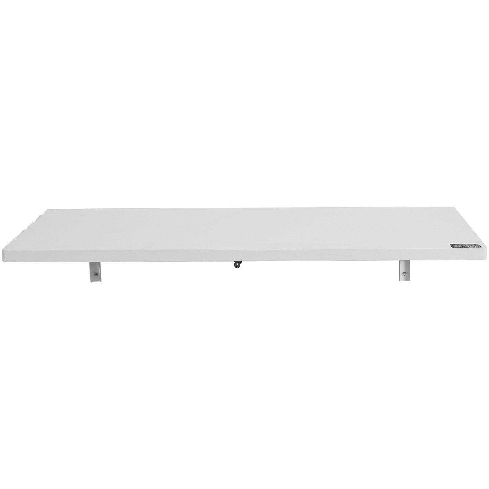 VEVOR Wall Mounted Folding Table, 39.37" x 19.69" Wall Mount Drop Leaf Table, Floating Desk with Iron Bracket, Fold Down Desk for Small Spaces, Home Office, Dining, Laundry Room, Kitchen, Bar, White