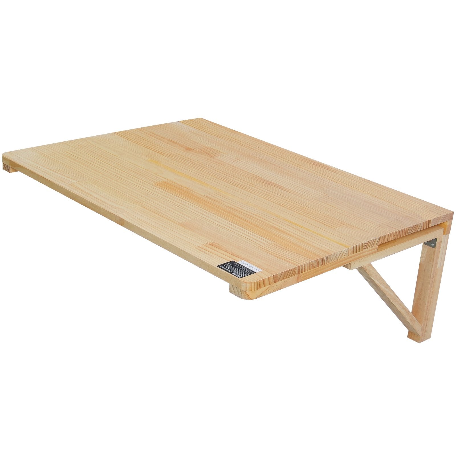 VEVOR Wall Mounted Folding Table, 31.5" x 23.62" Wall Mount Drop Leaf Table, Wooden Floating Desk with Iron Bracket, Fold Down Desk for Small Spaces, Home Office, Dining, Laundry Room, Kitchen, Bar