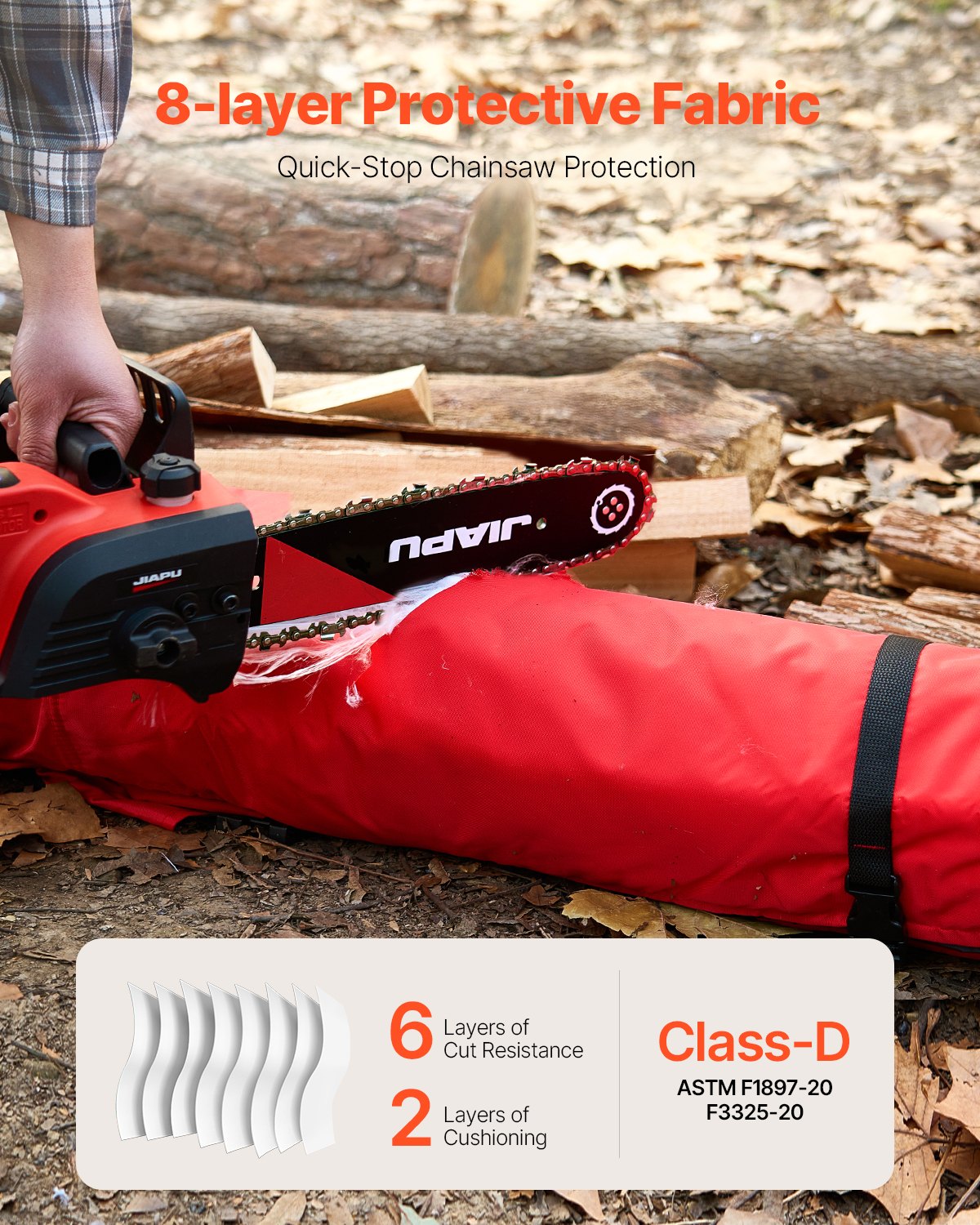 VEVOR Chainsaw Chaps 39.7" Apron Style Chainsaw Safety Chaps Class D Large