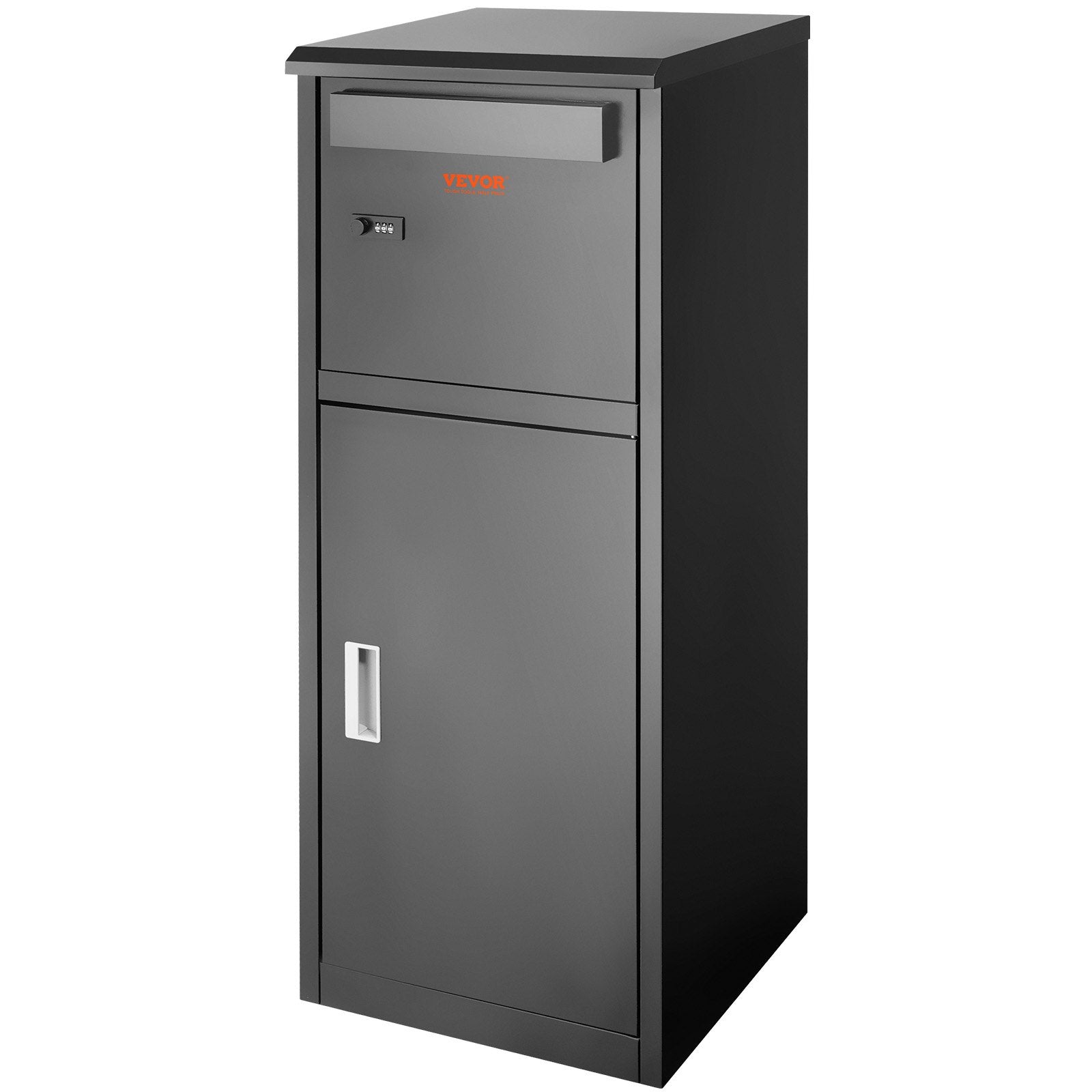 VEVOR Package Delivery Boxes for Outside 16.2"x15.8"x44", Galvanized Steel Delivery Box for Packages With Coded Lock, Removable Anti-theft Baffle, IPX3 Waterproof Package Drop Box for Outside, Porch