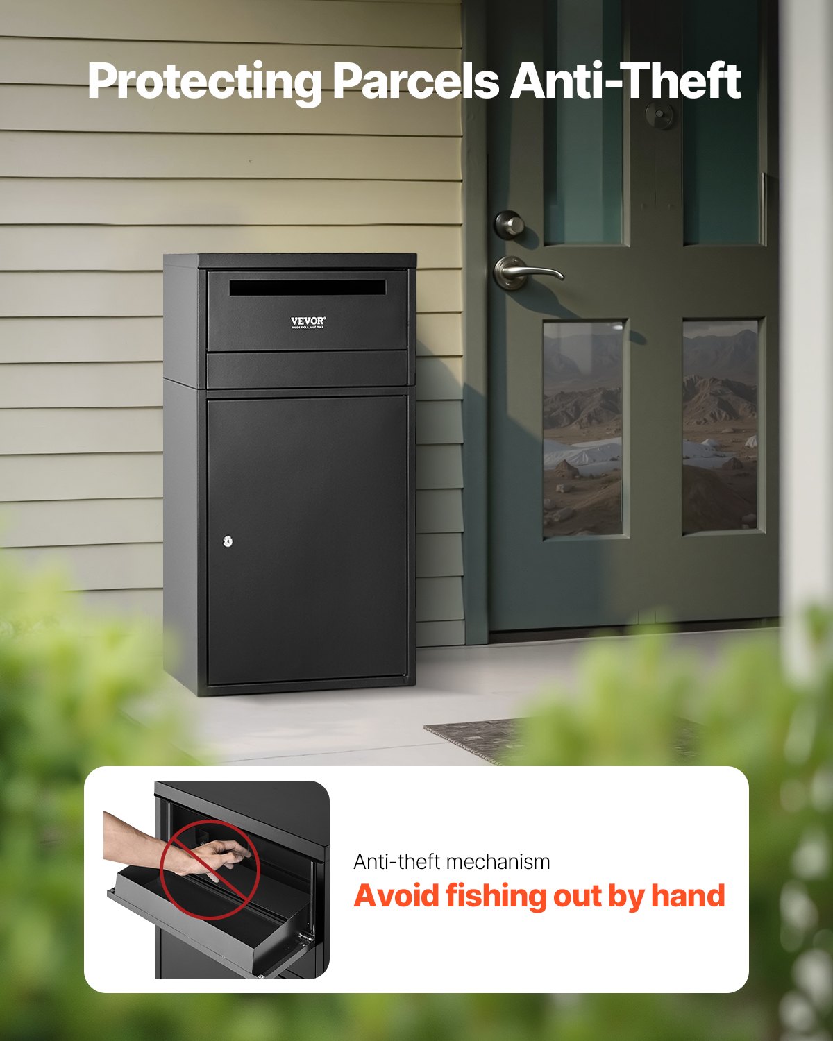 VEVOR Package Delivery Boxes for Outside 35.8 in Lockable Parcel Drop Box