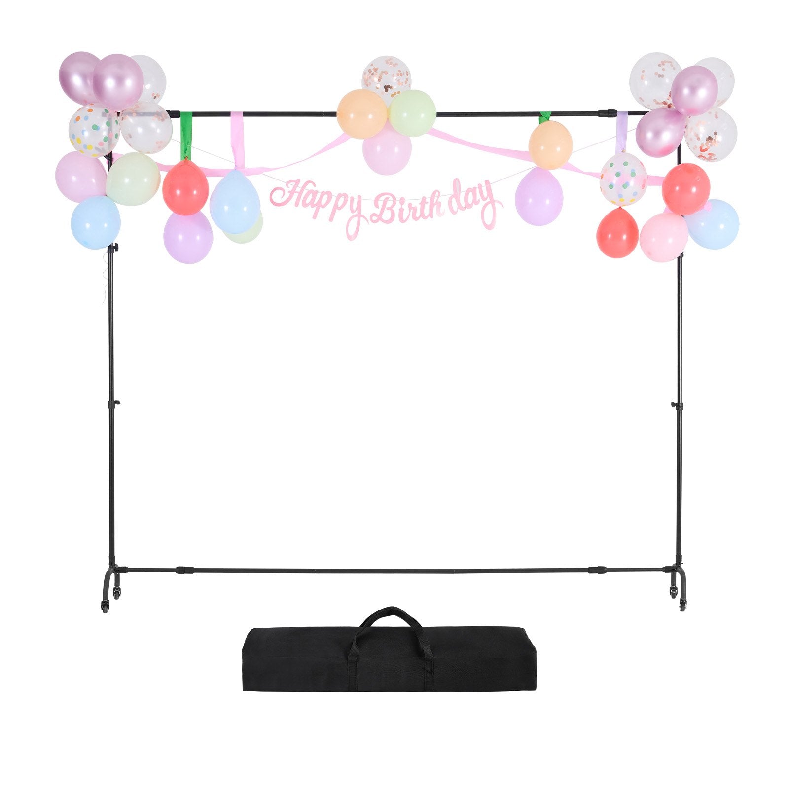 VEVOR Backdrop Stand Movable Stand Kit 7 x 10 ft for Party & Photo Video Studio