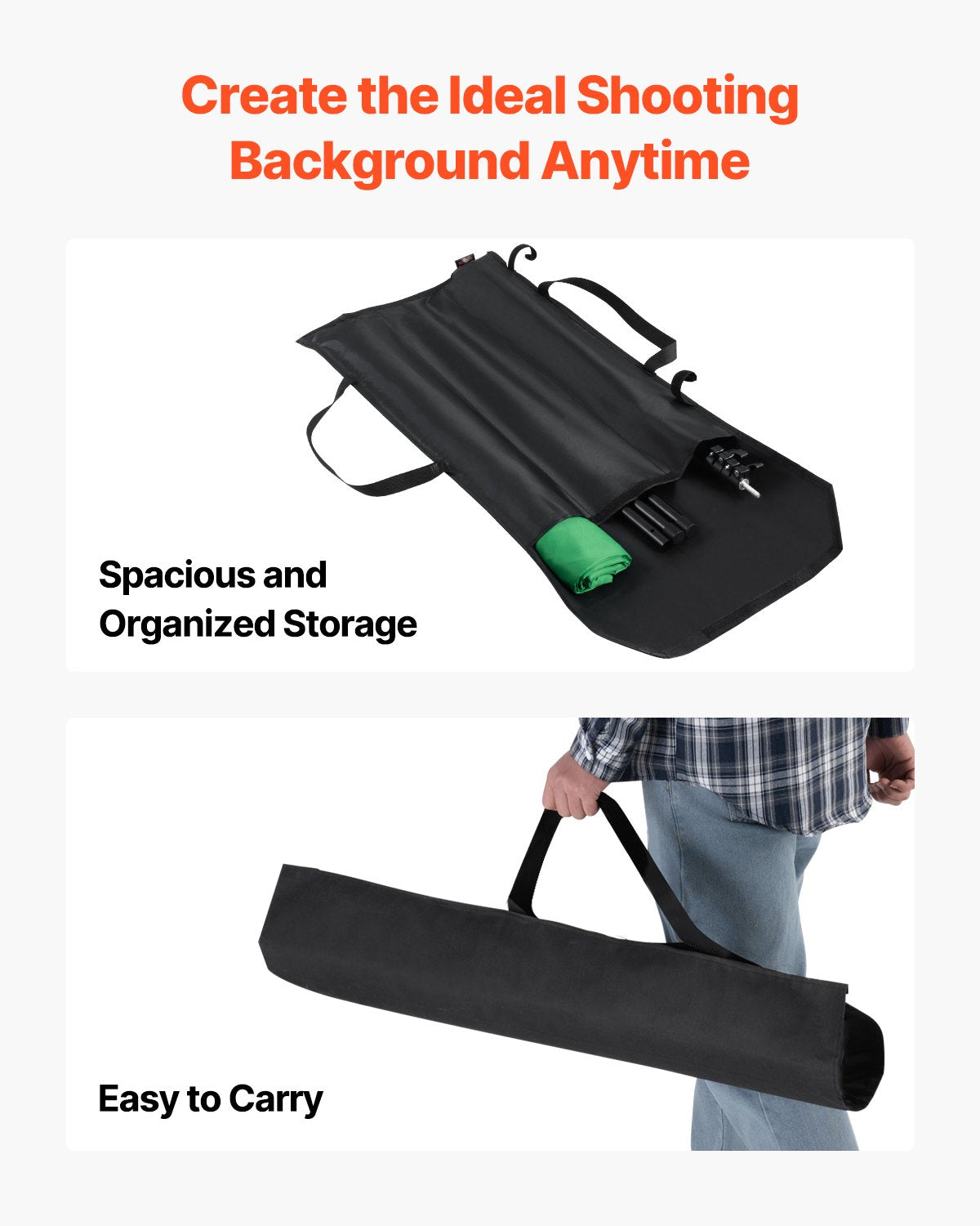 VEVOR Backdrop Stand Background Stand Kit 5 x 6.5 ft for Party & Photo Studio