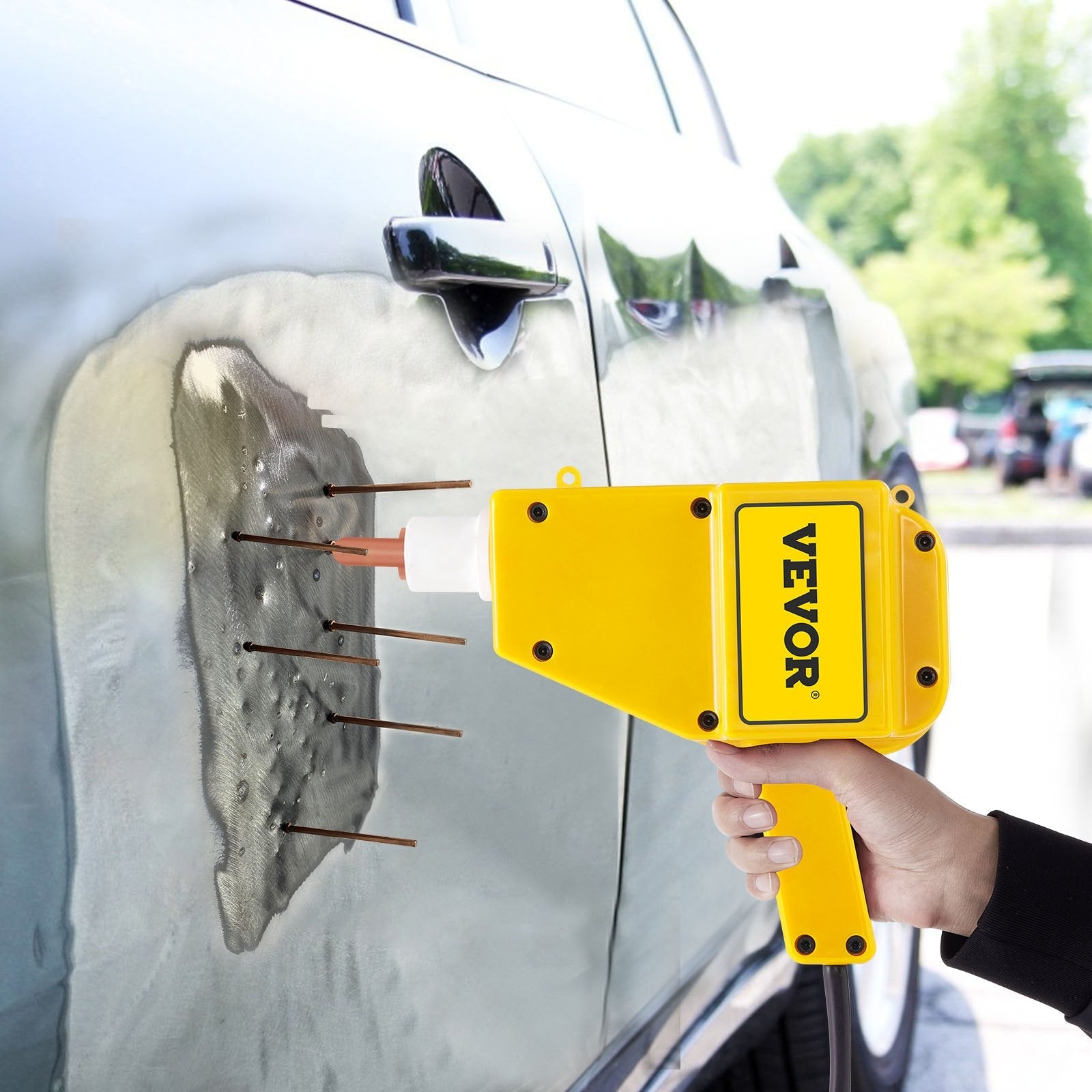 VEVOR Complete Electric Stud Welder Gun Body Dent Repair Kit w/ Puller Hammer