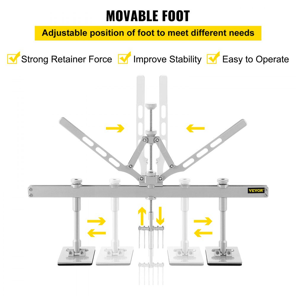 VEVOR Dent Pull Lever Bar Kit Fit for Aluminum and Steel Dent Pulling with 6 Claw Hook 75cm Dent Remover Bar for Auto Body Dent Repair