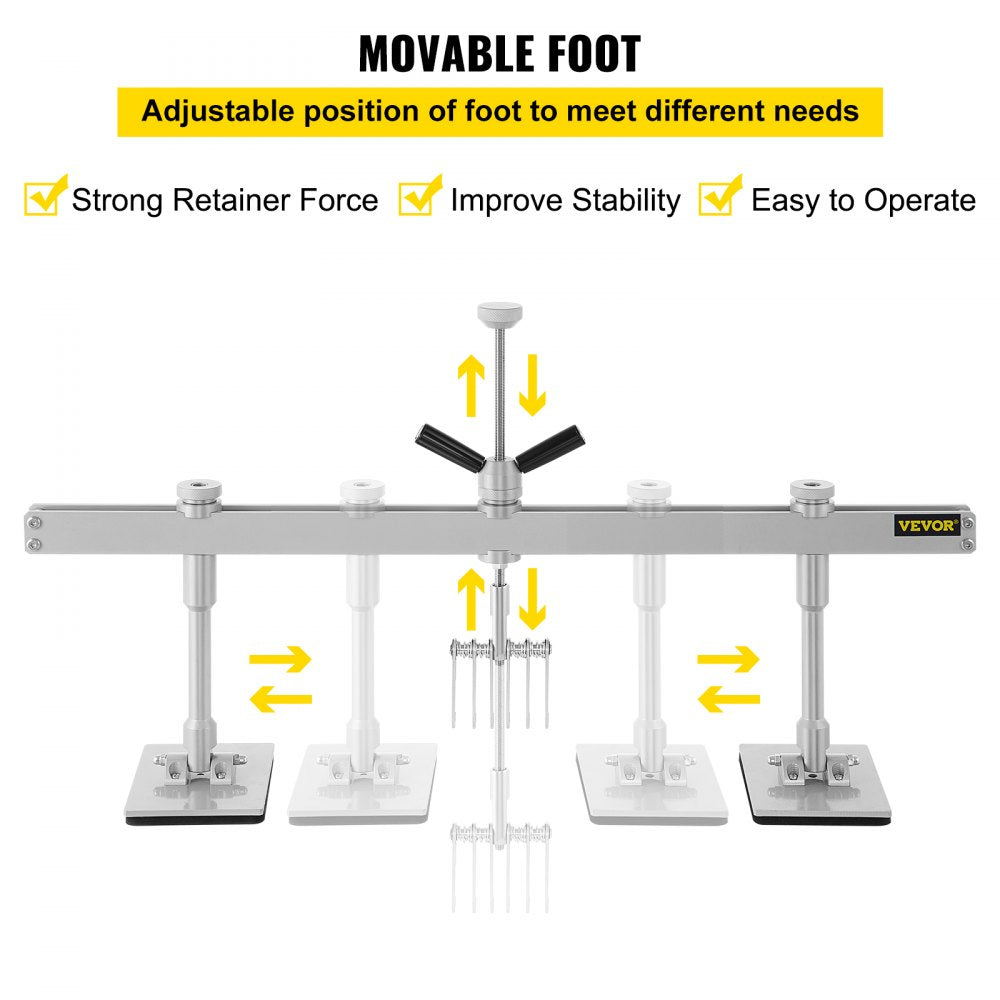 VEVOR Car Dent Puller Kit, 85CM Dent Pull Lever 6 Claw Hook Accessories, Paintless Dent Removal Kit Dent Pull Lever Bar Kit for Auto Body Repair Door Dings and Hail Damage