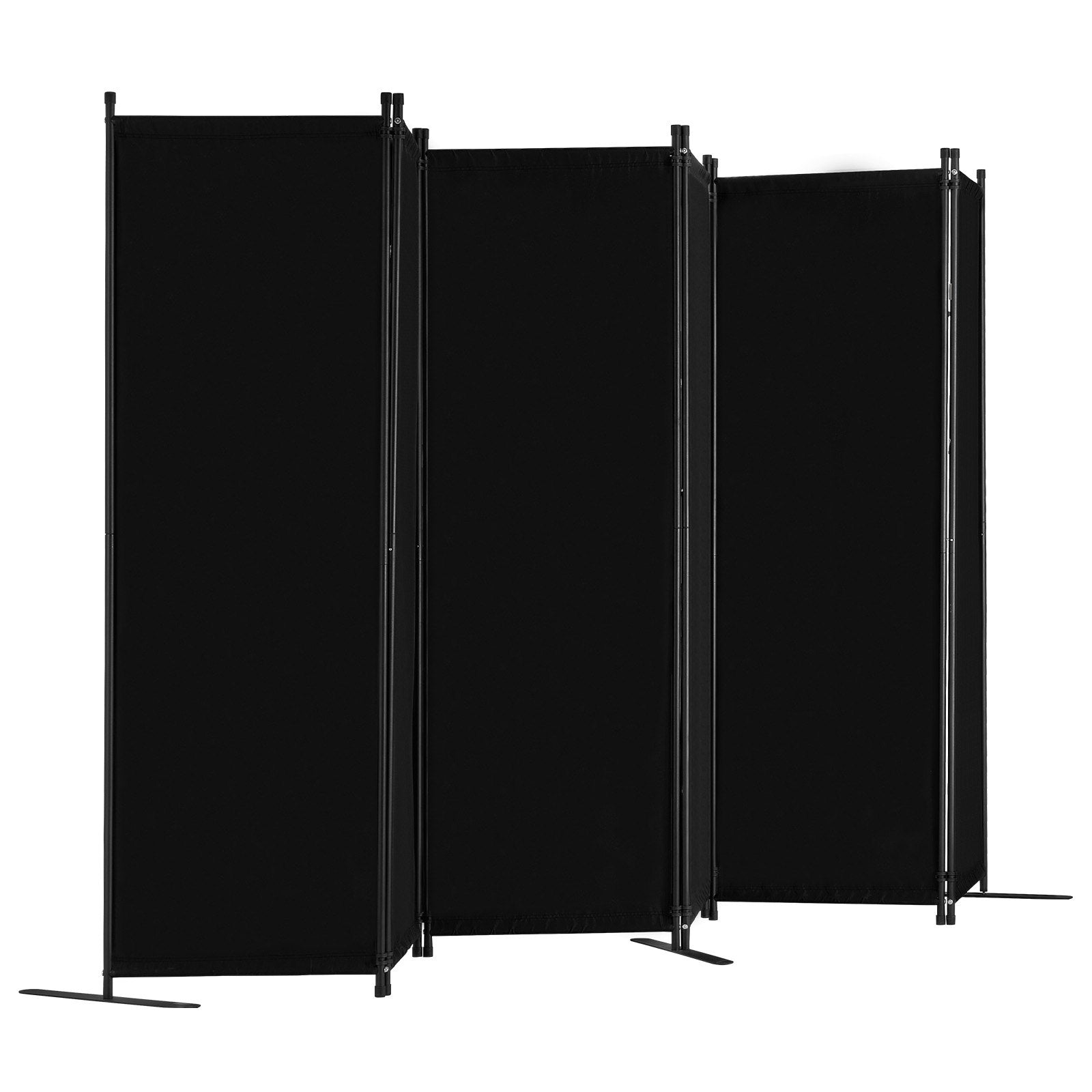 VEVOR Room Divider 6 Panels Fabric Room Privacy Screen for Office Bedroom Black