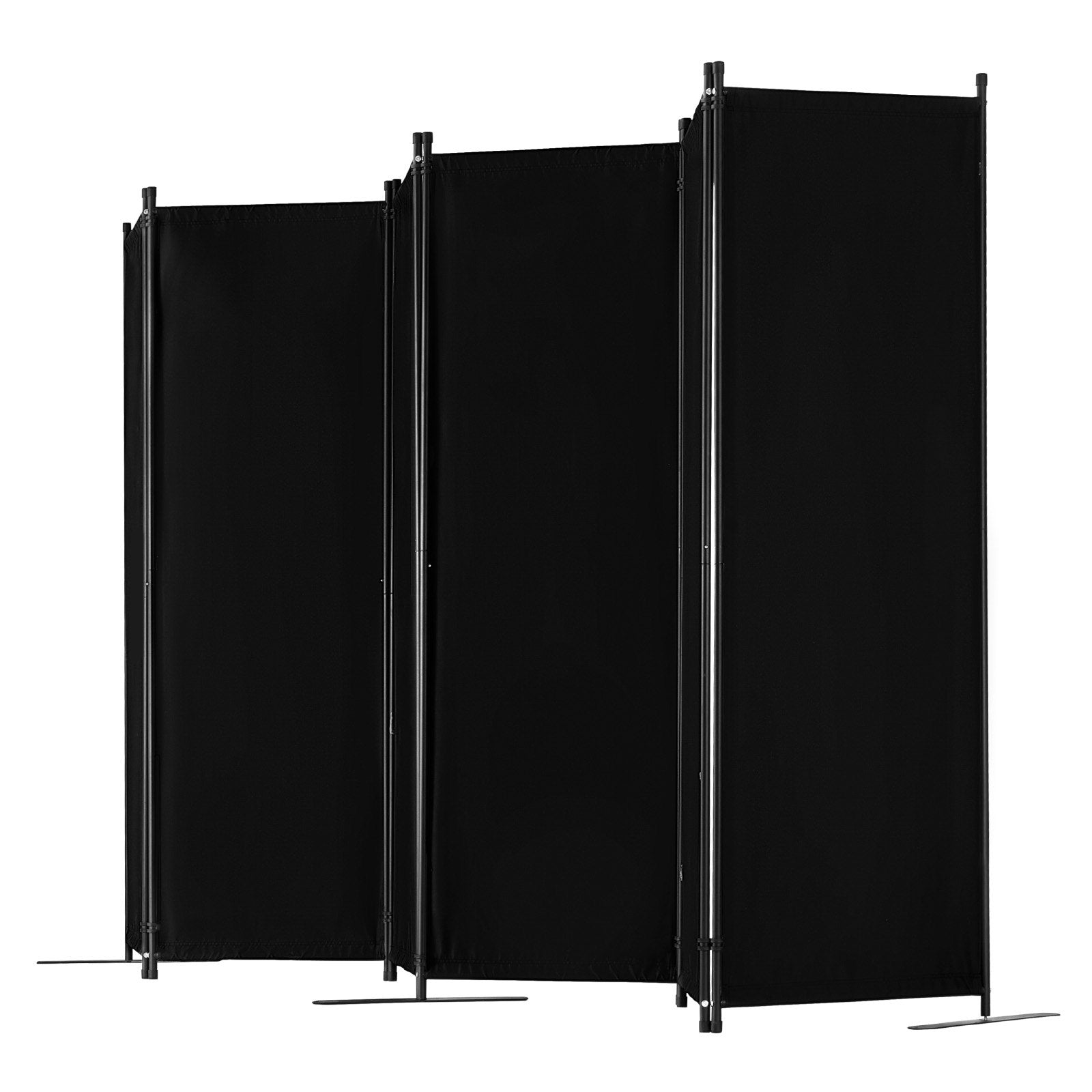 VEVOR Room Divider 6 Panels Fabric Room Privacy Screen for Office Bedroom Black