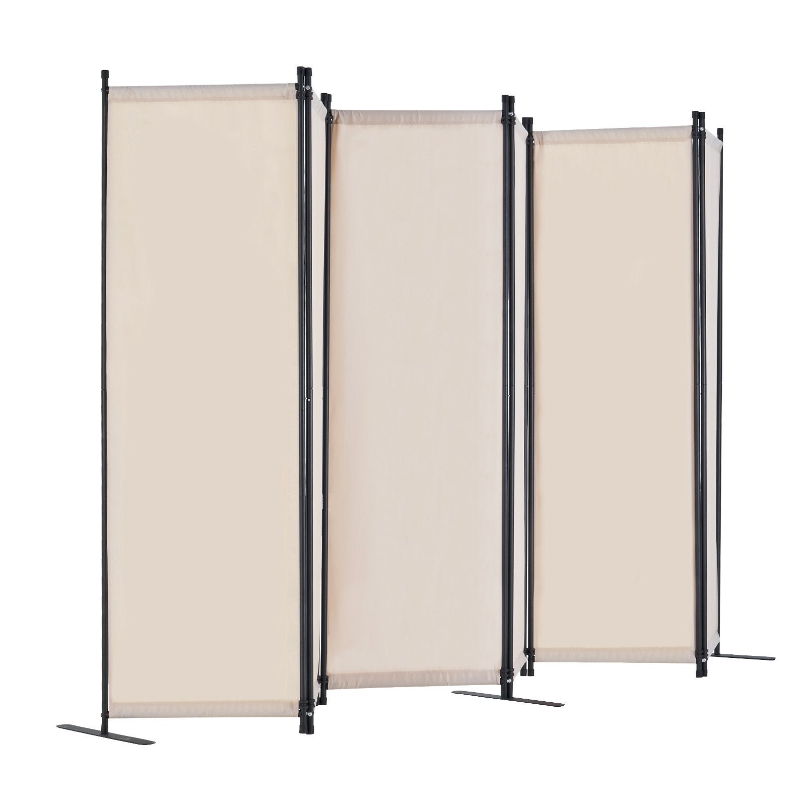 VEVOR Room Divider 6 Panels Fabric Room Privacy Screen for Office Bedroom Beige